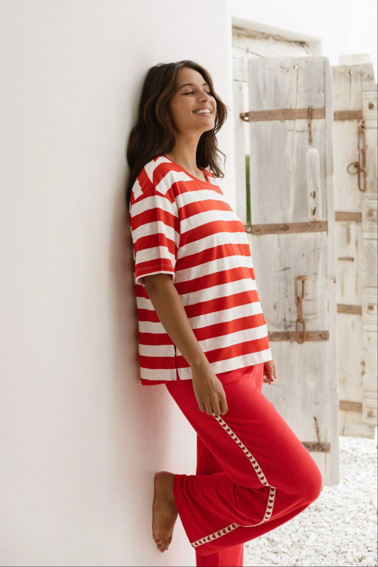 Betty Basics Relax Boxy Tee Red Stripe