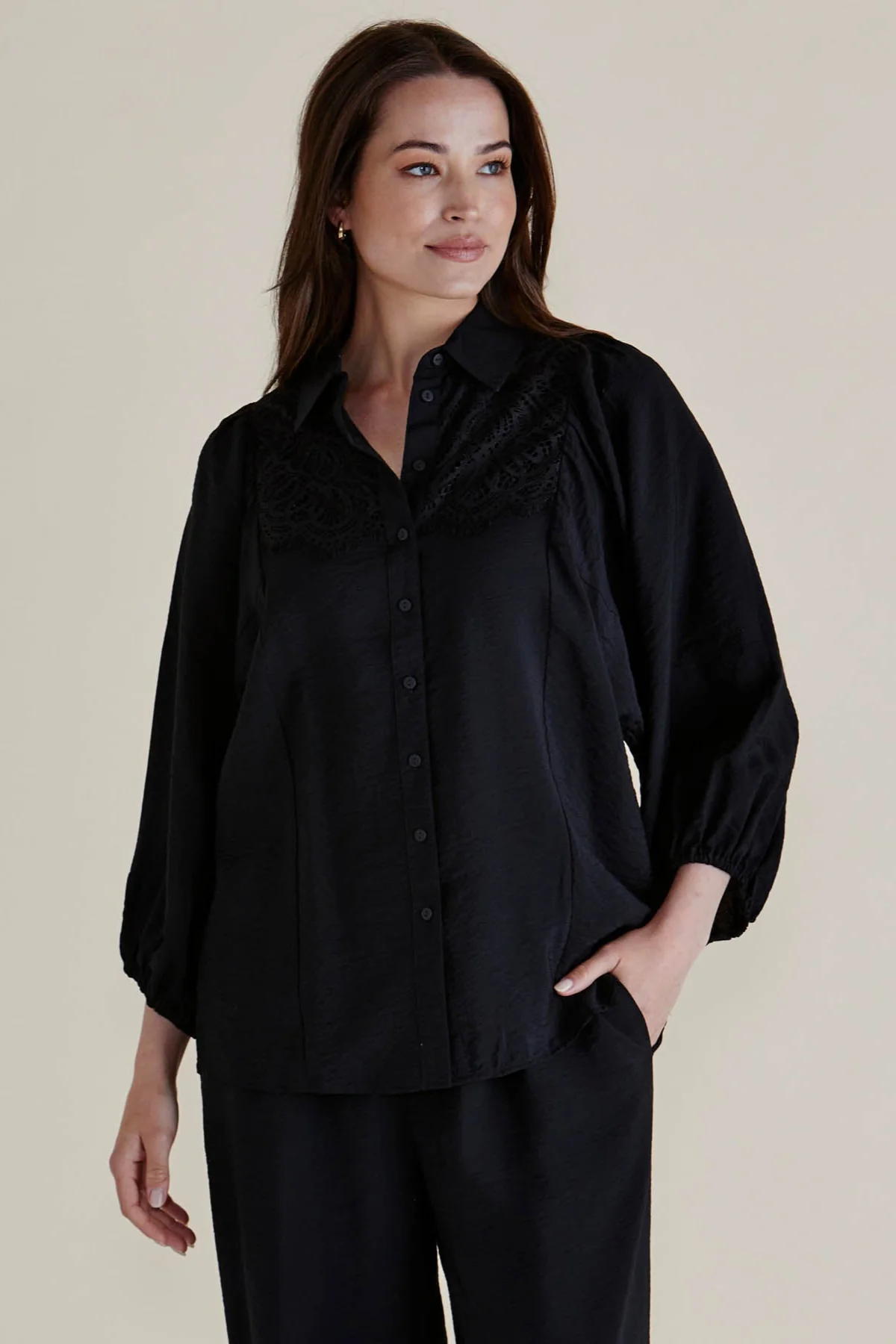 Betty Basics Rosalind Shirt Black - Image 2