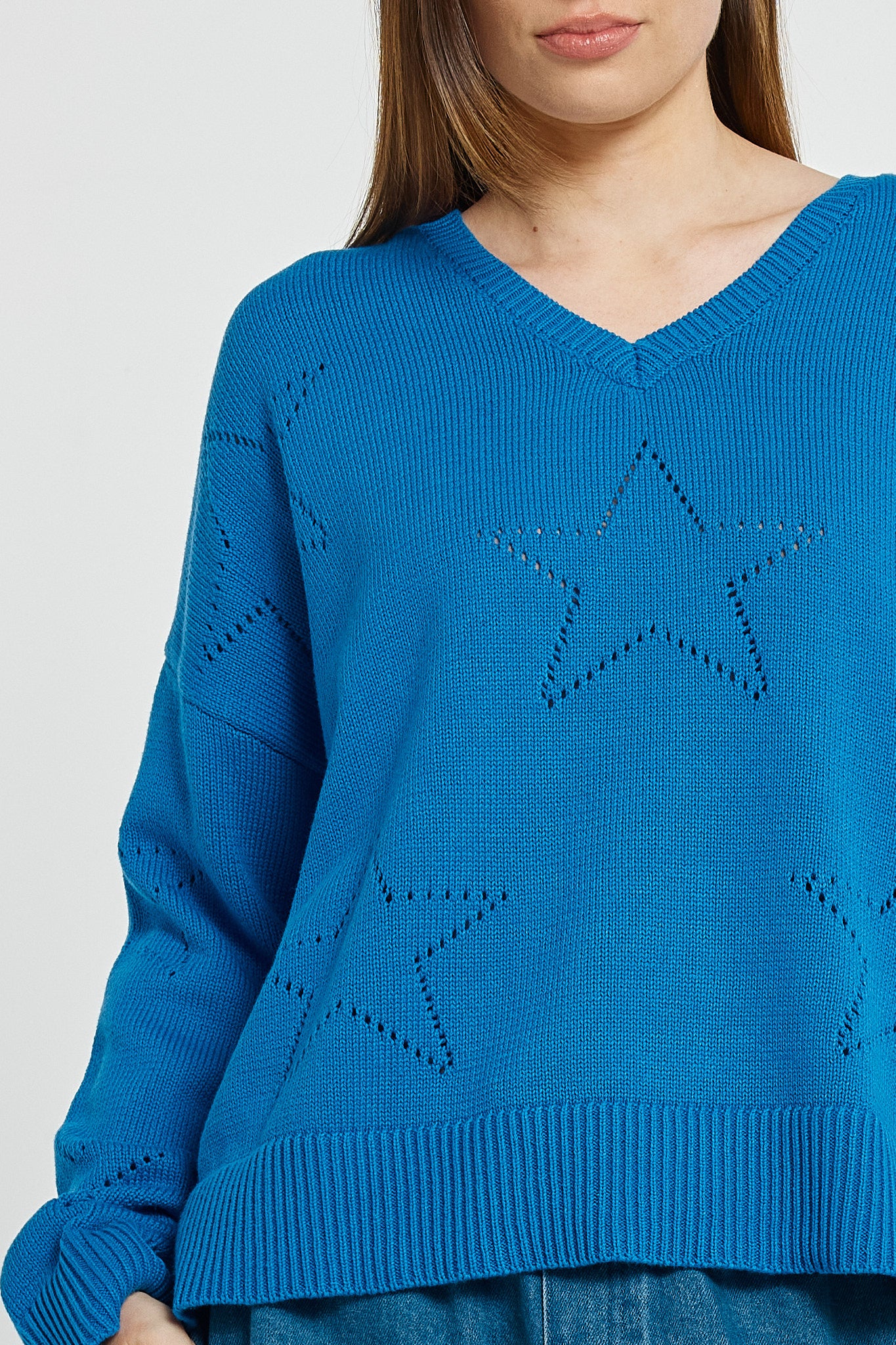 Betty Basics Selene Star Sweater Blue - Image 3