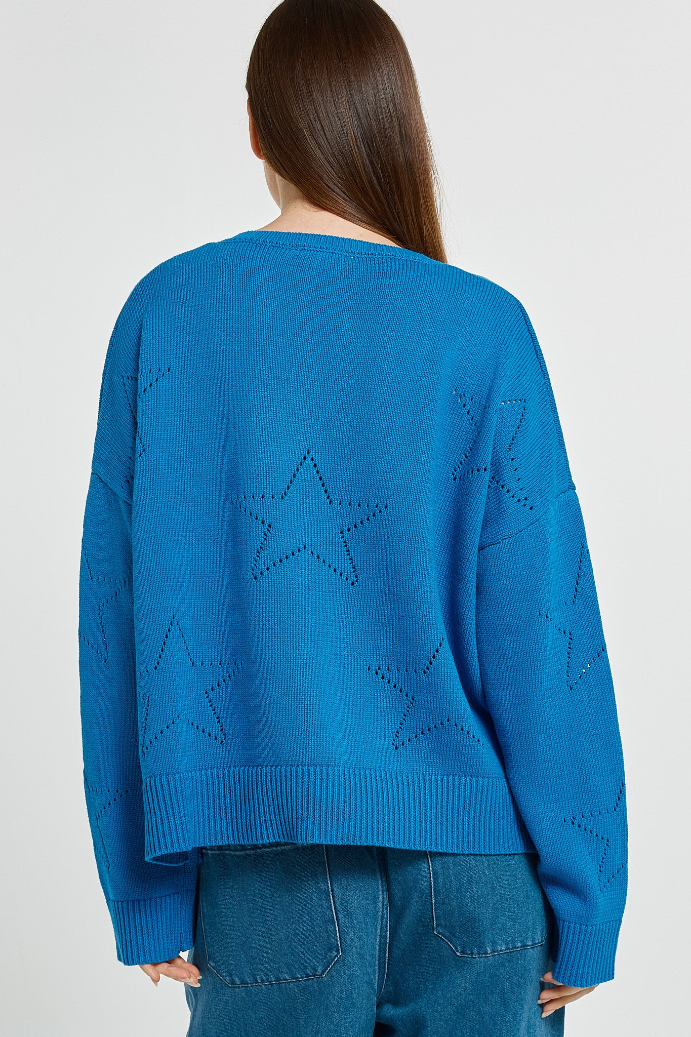 Betty Basics Selene Star Sweater Blue - Image 5