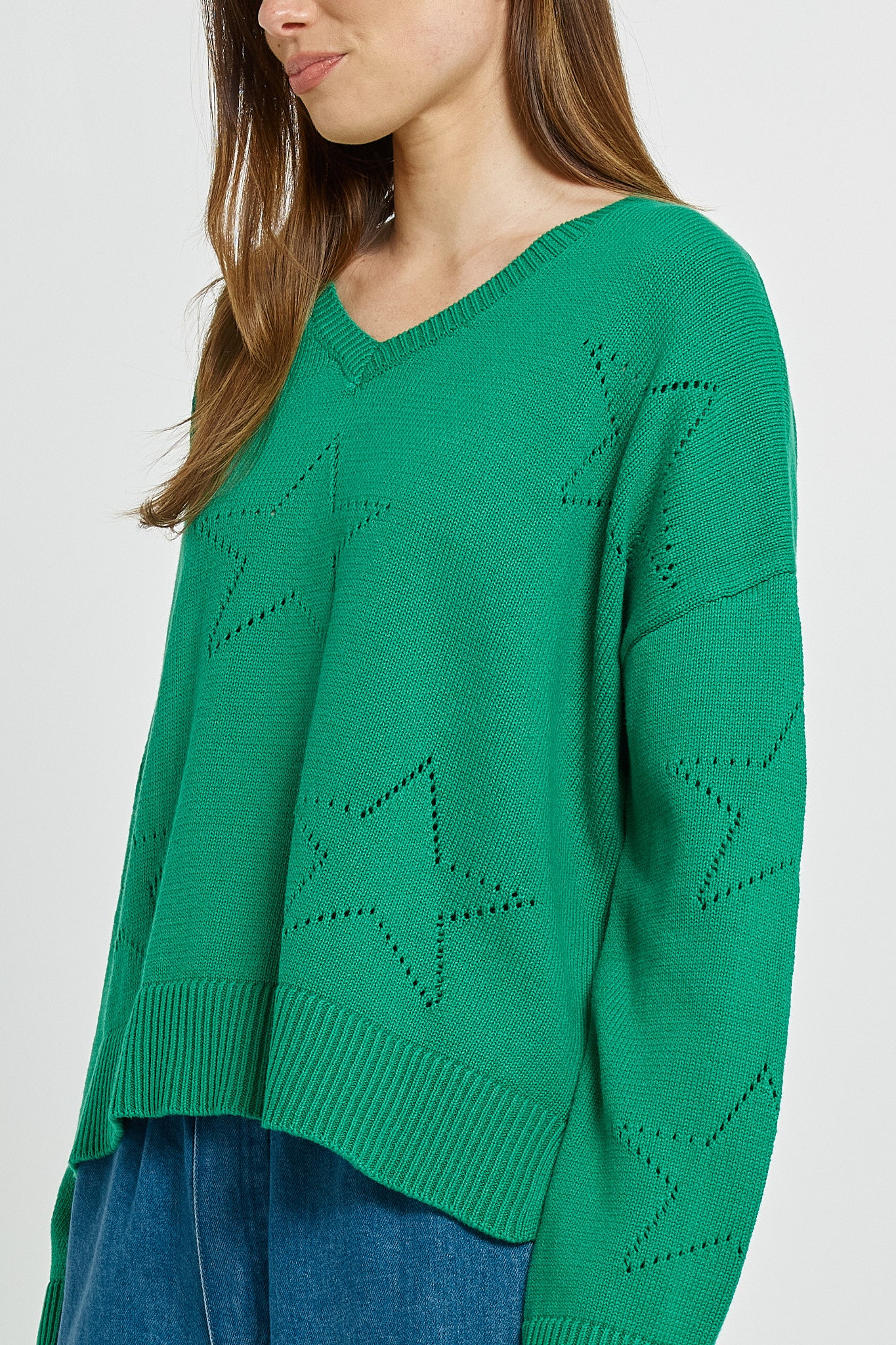 Betty Basics Selene Star Sweater Green - Image 7