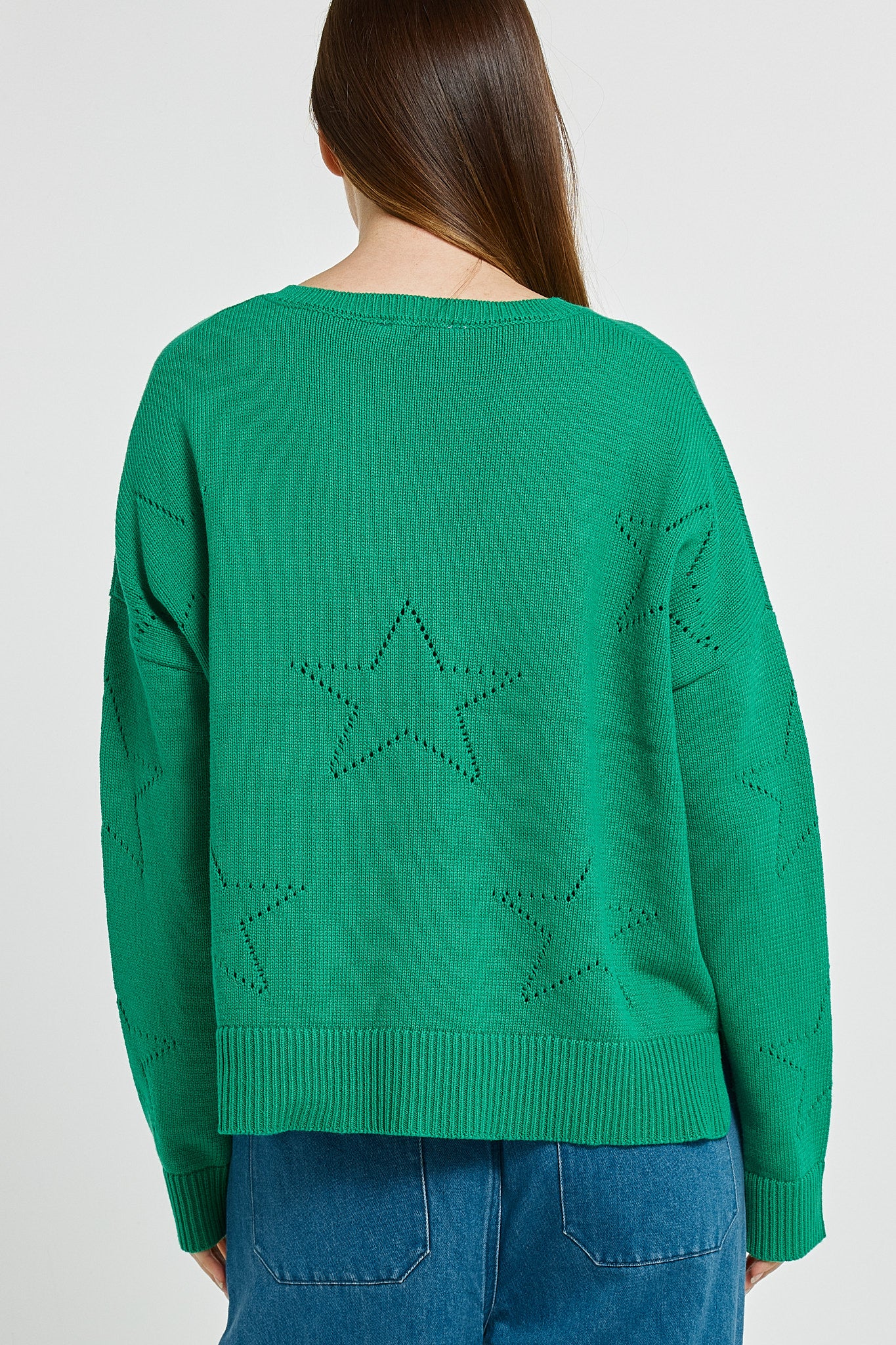 Betty Basics Selene Star Sweater Green - Image 8