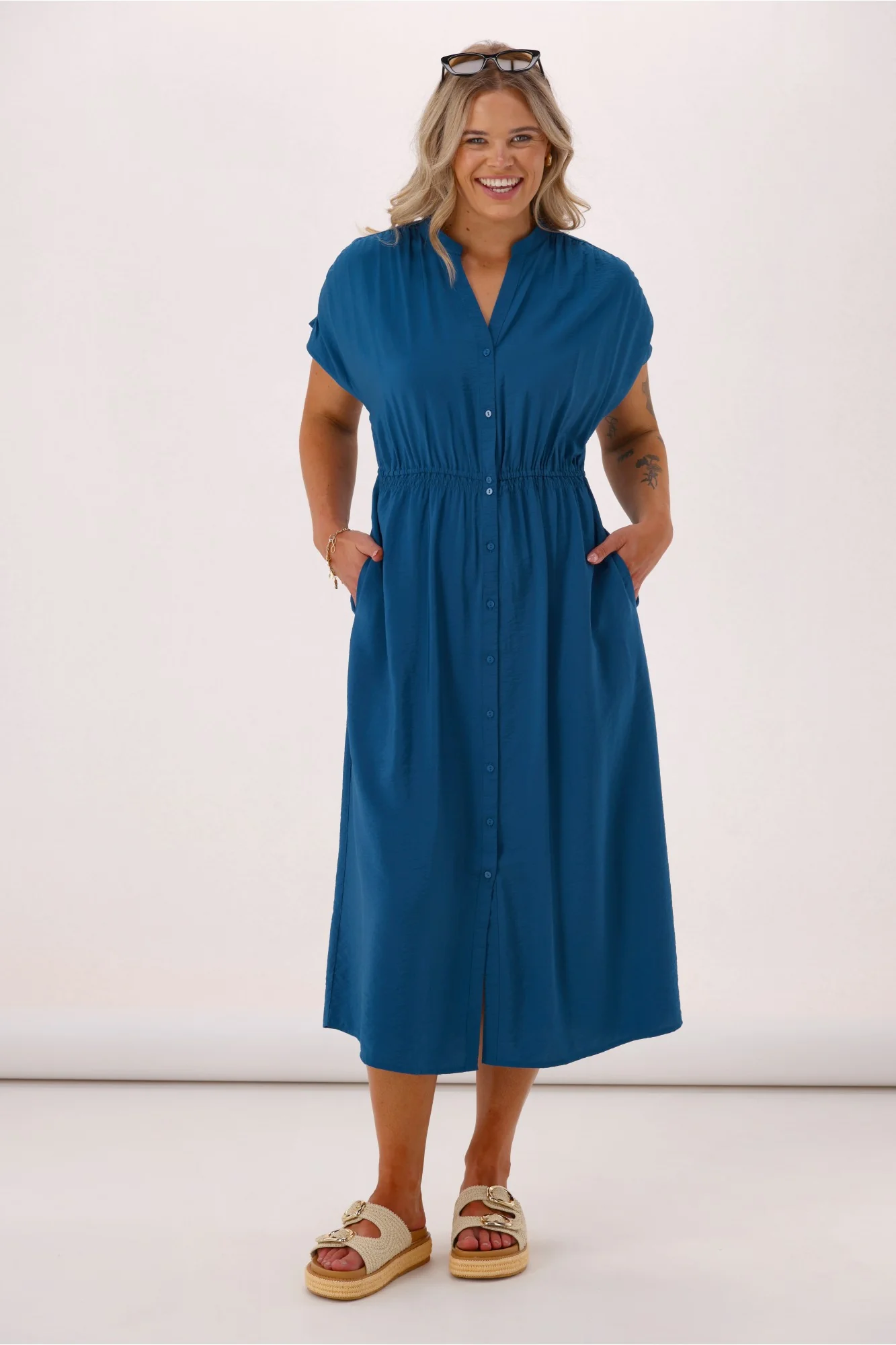 Betty Basics Simone Dress Blue - Image 4