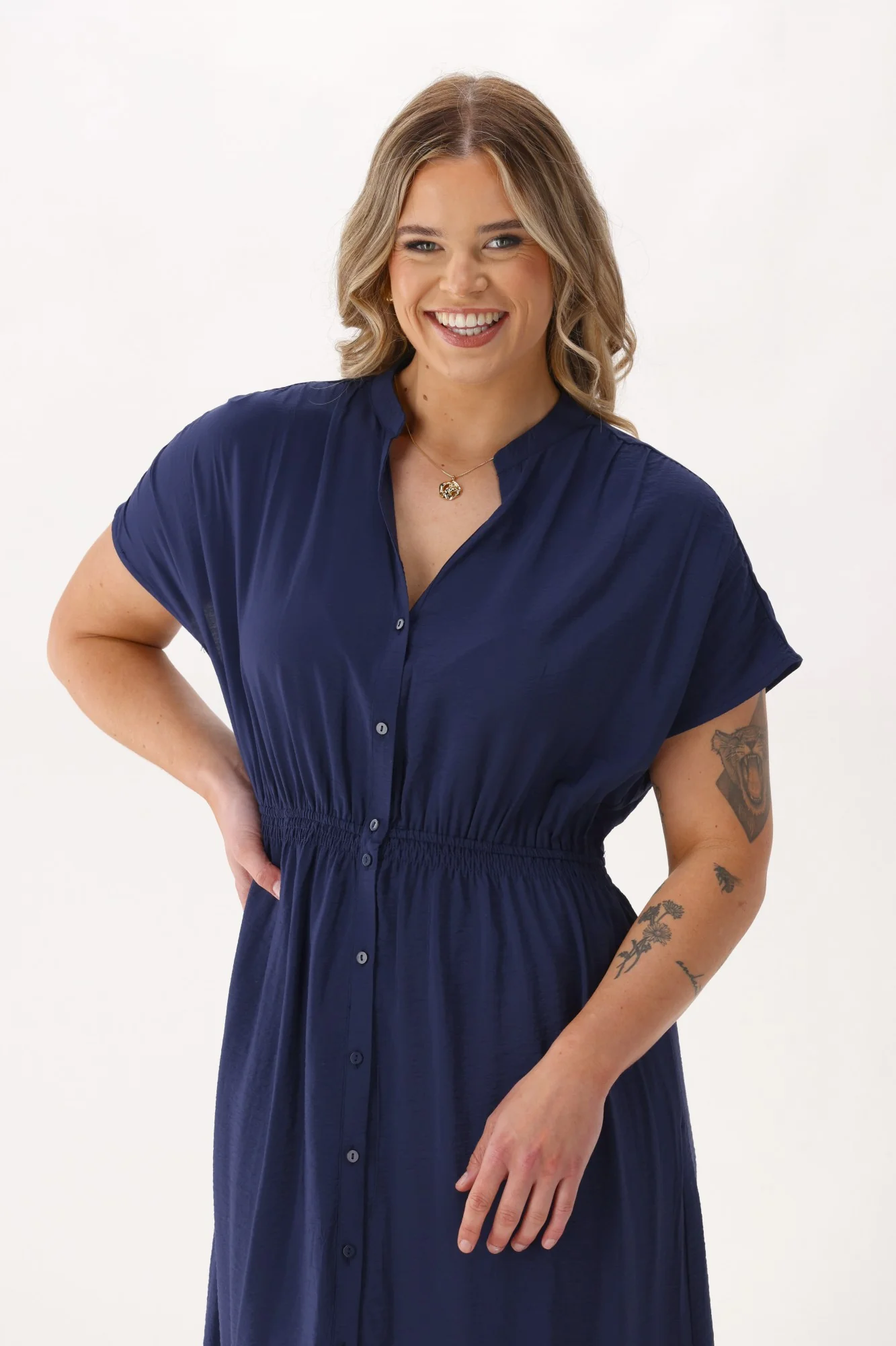 Betty Basics Simone Dress Navy - Image 2