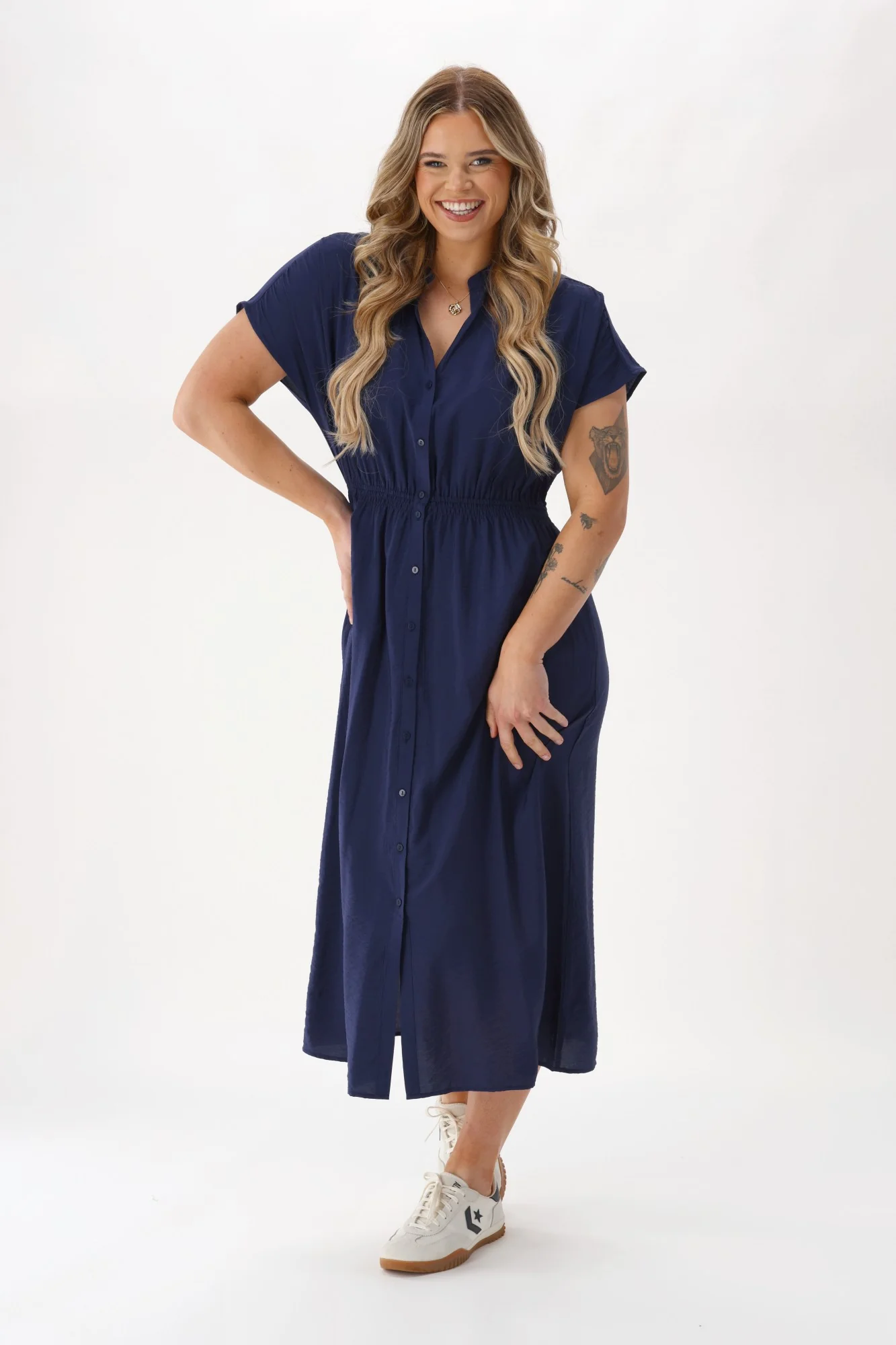 Betty Basics Simone Dress Navy - Image 3