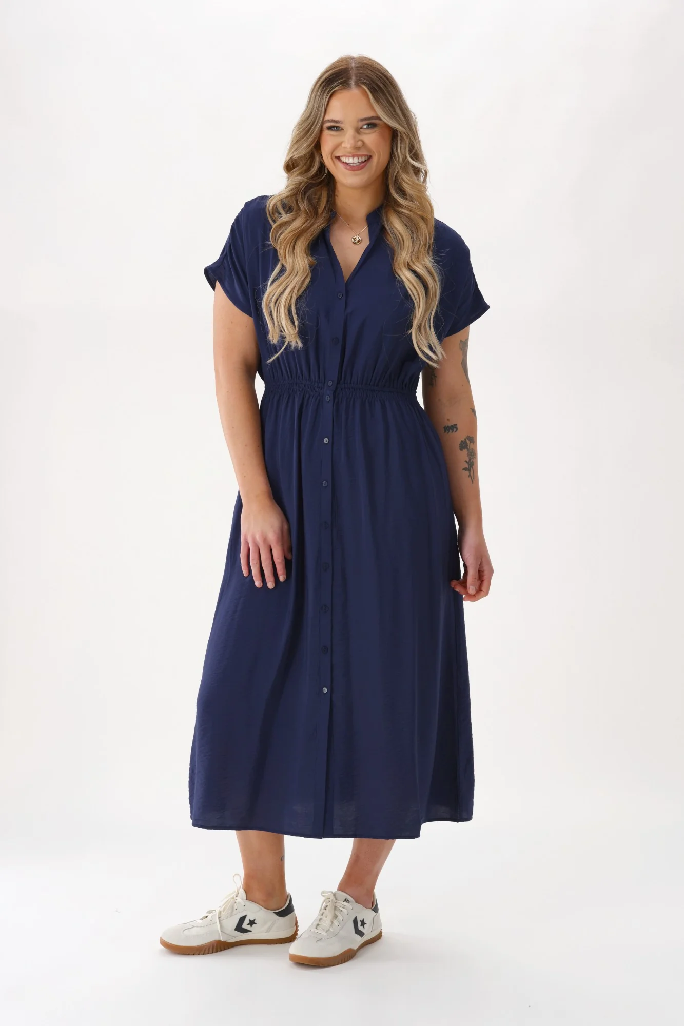 Betty Basics Simone Dress Navy - Image 4