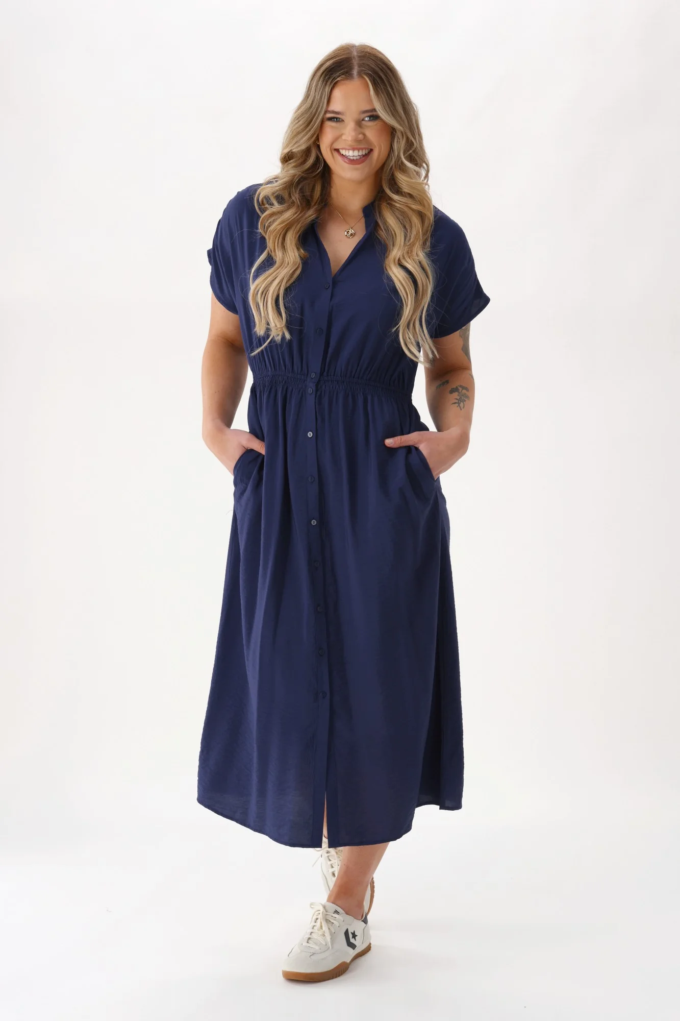 Betty Basics Simone Dress Navy - Image 5