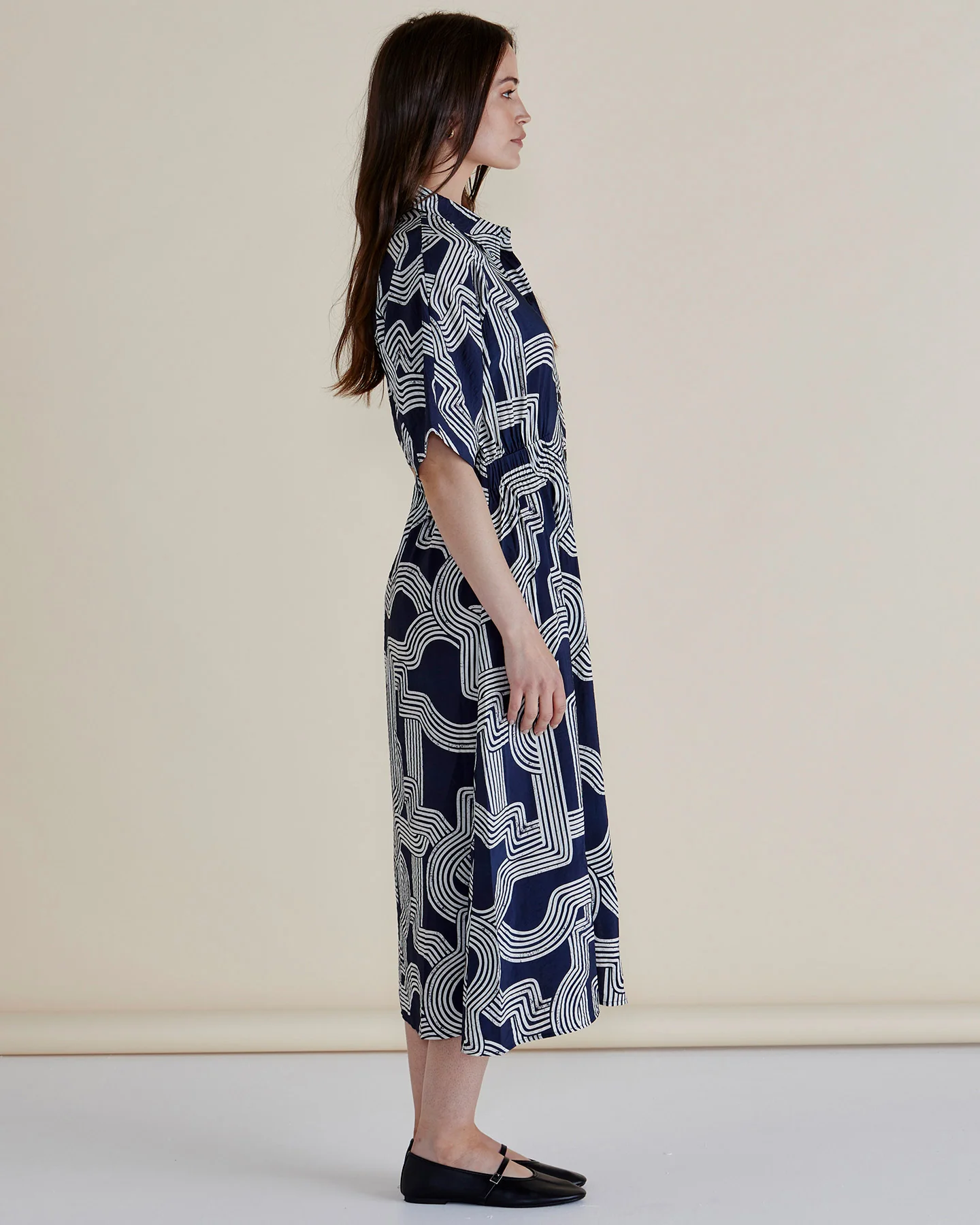 Betty Basics Skye Dress Navy Geo - Image 4