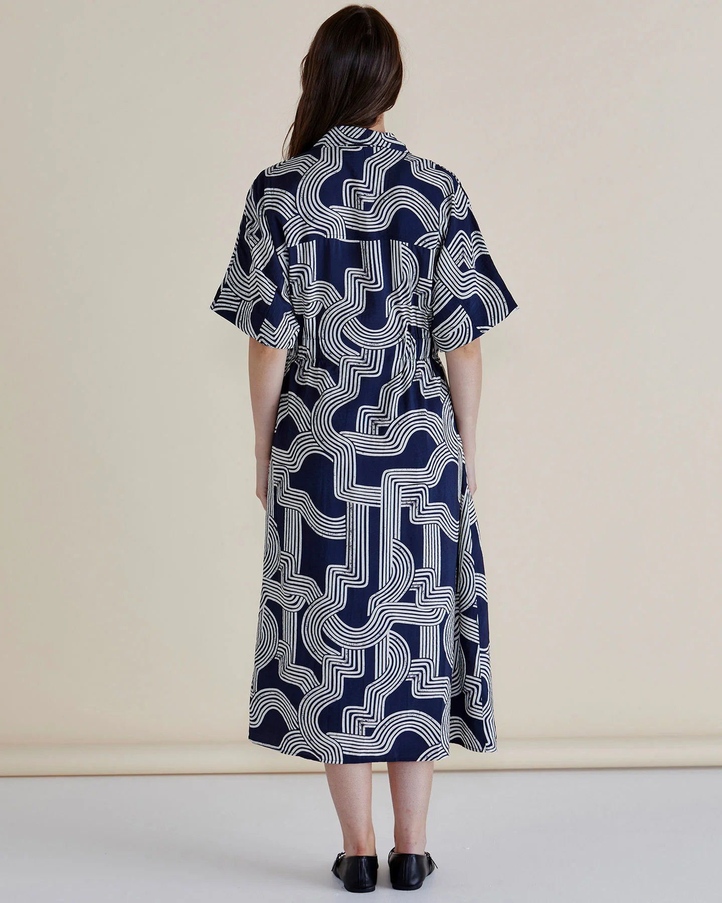 Betty Basics Skye Dress Navy Geo - Image 5