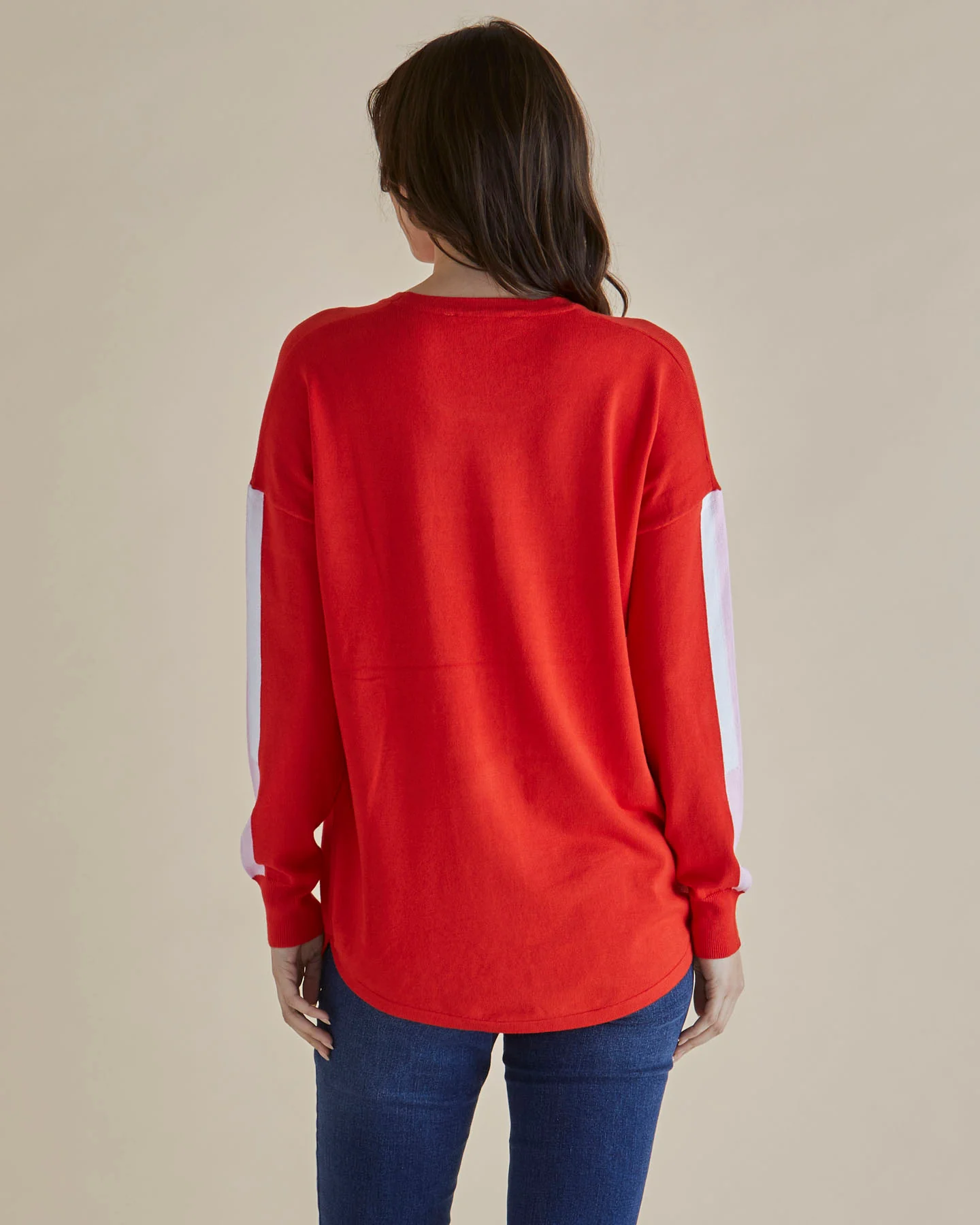 Betty Basics Sophie Knit Jumper Red Pink - Image 4