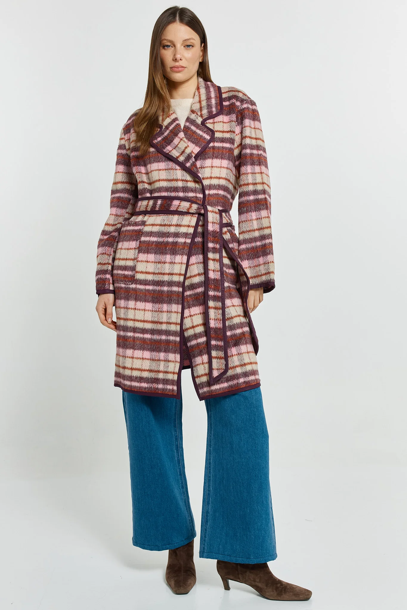 Betty Basics Sundae Coat Wine Check - Image 3