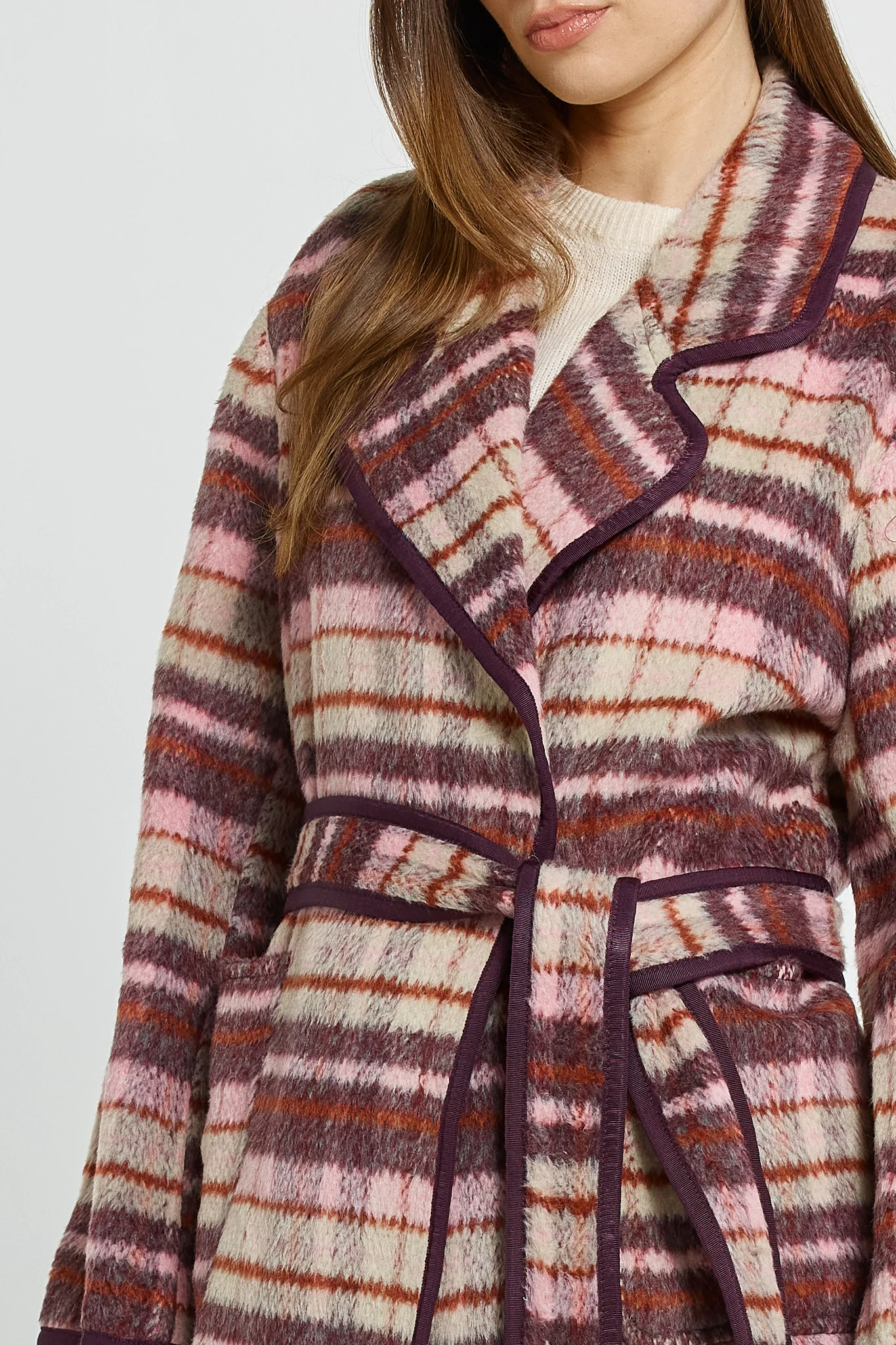 Betty Basics Sundae Coat Wine Check - Image 4