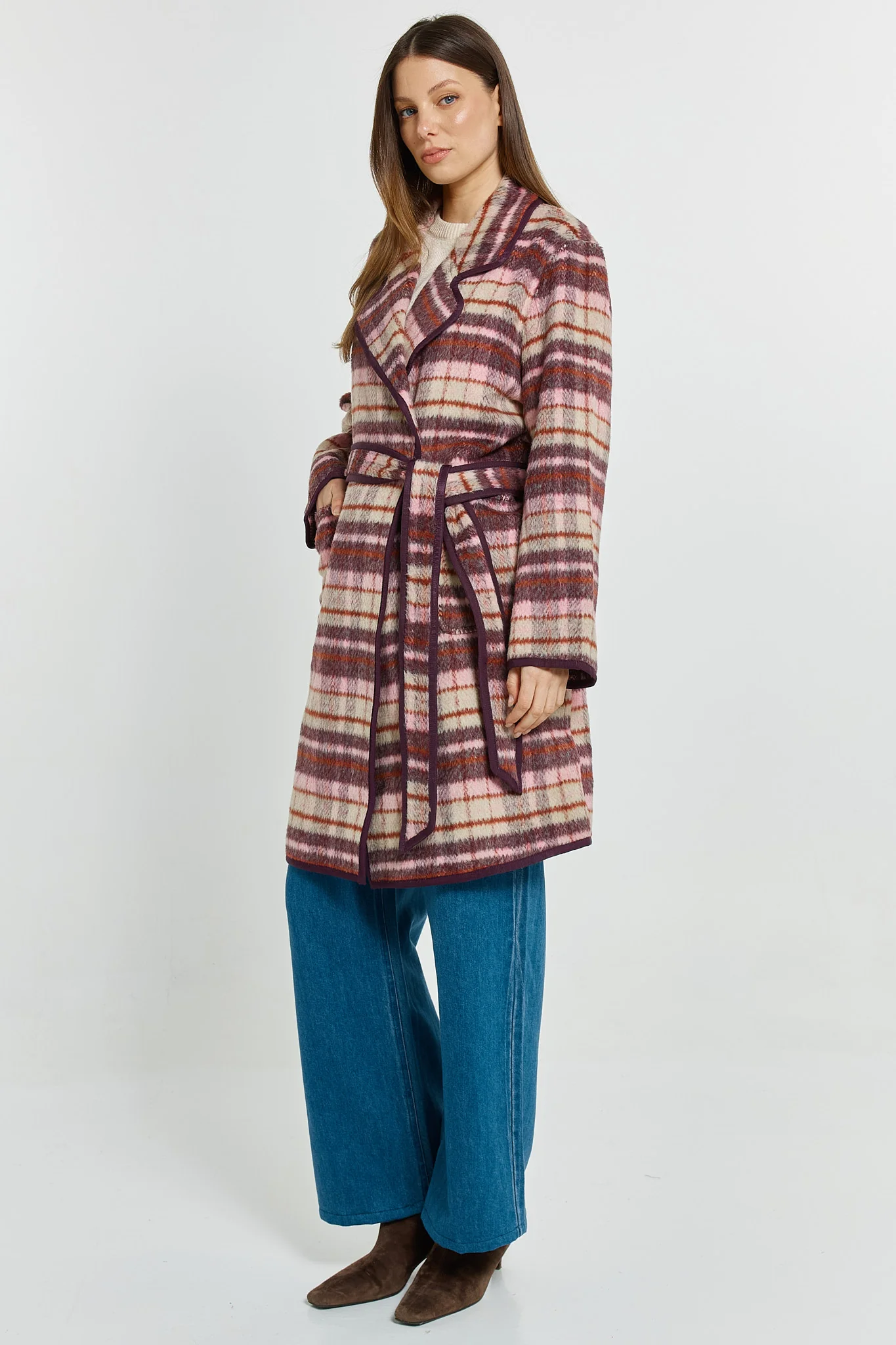 Betty Basics Sundae Coat Wine Check - Image 7