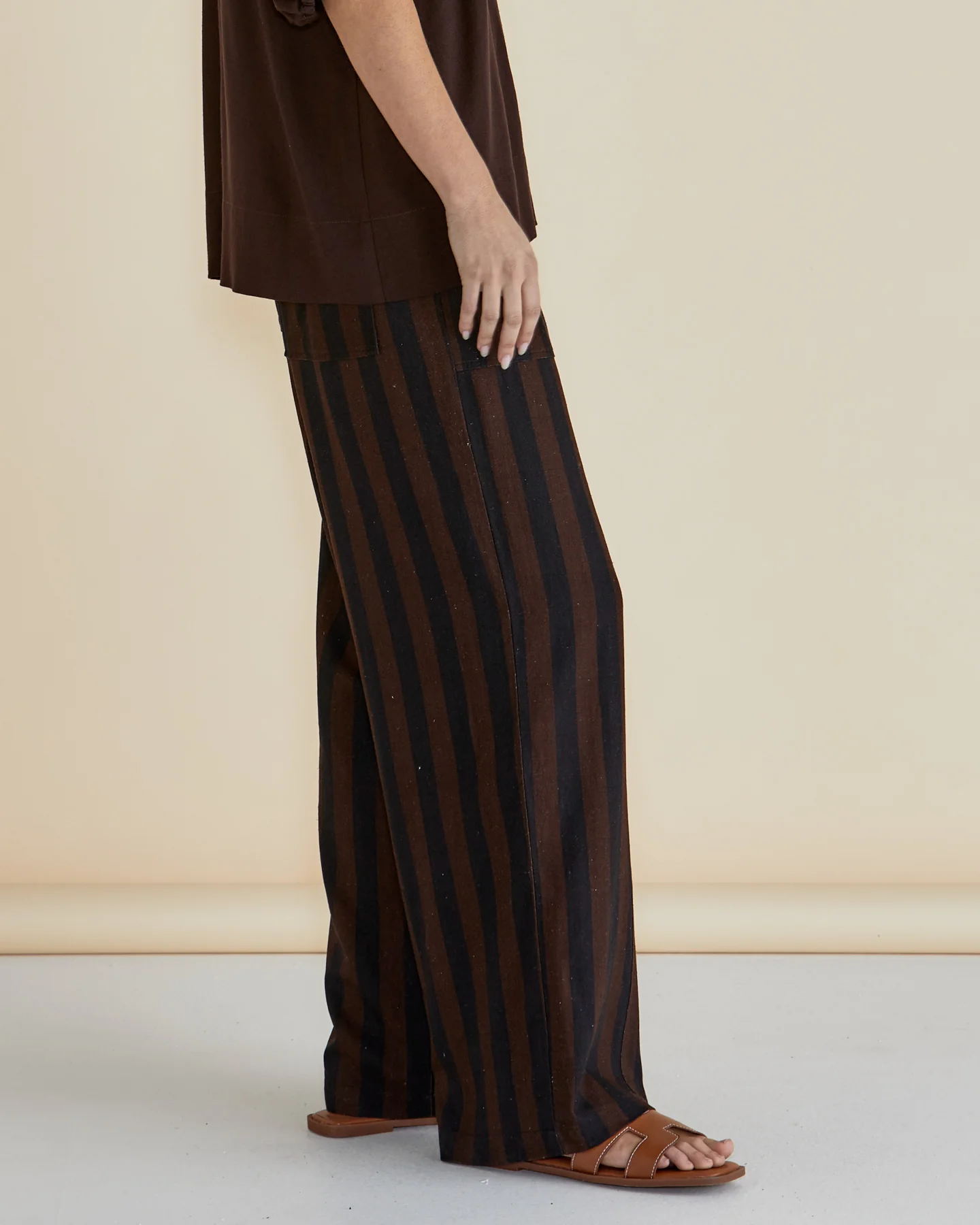 Betty Basics Tamara Pant Chocolate Stripe - Image 3