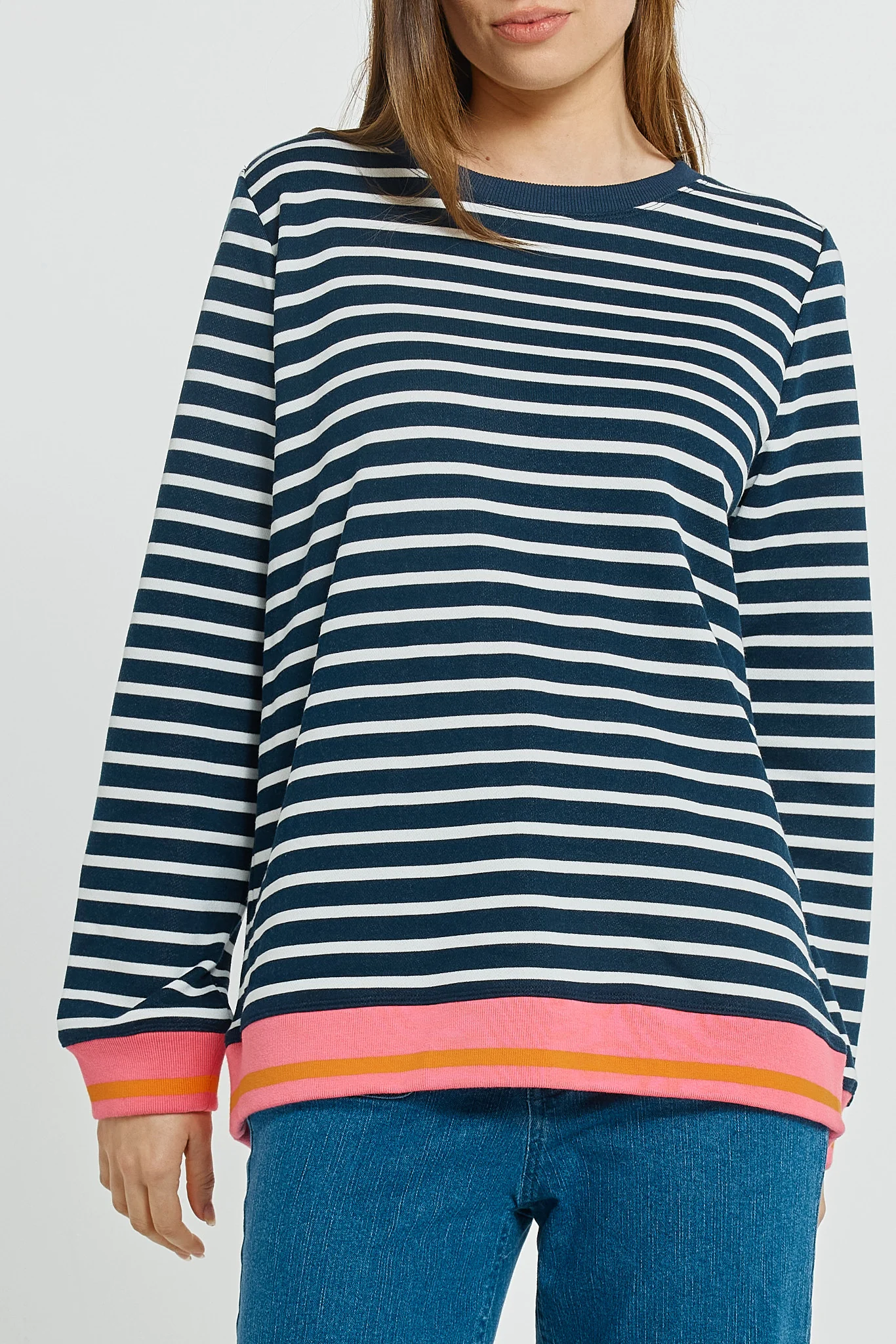Betty Basics Tyra Sweat Navy White Stripe - Image 4
