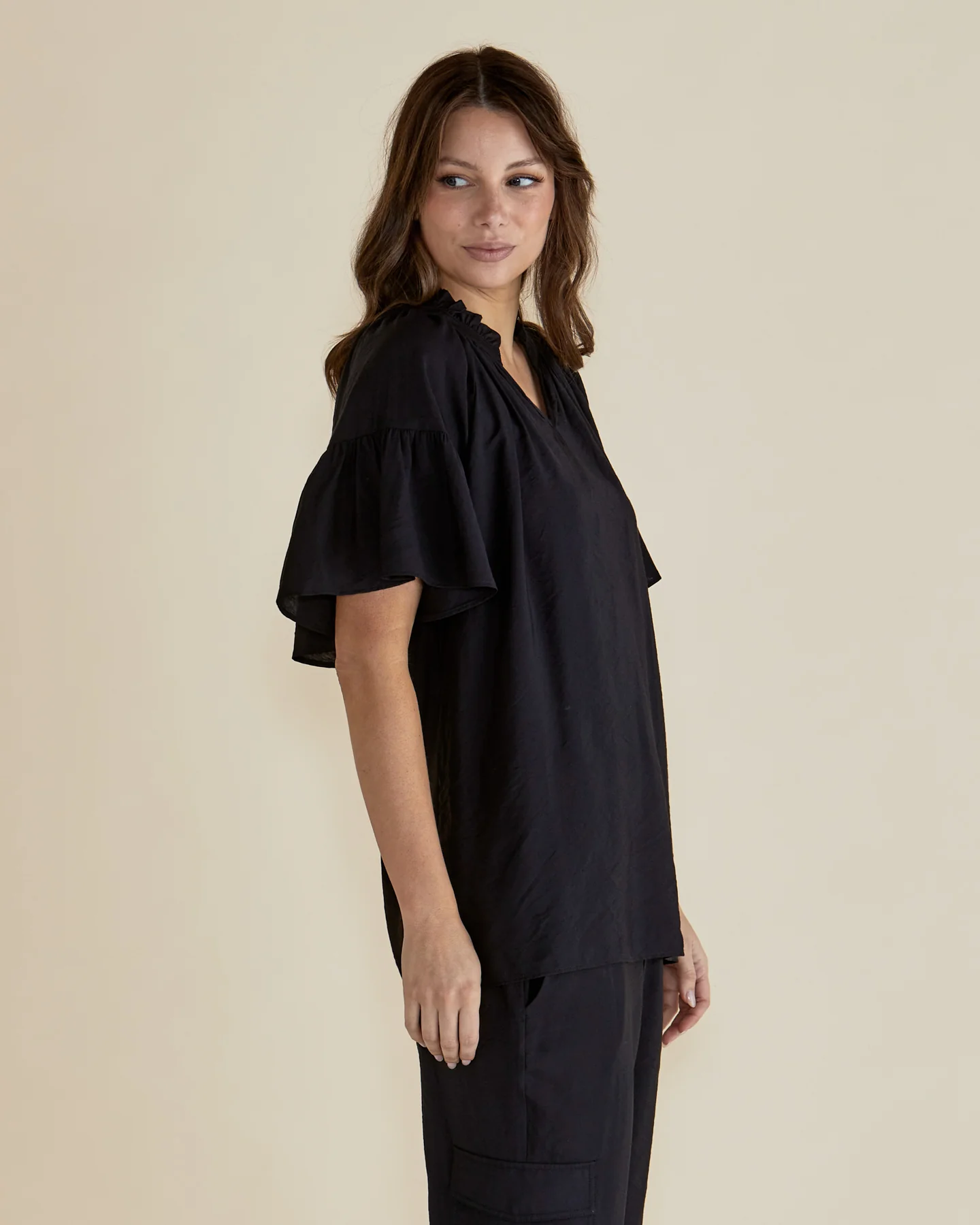 Betty Basics Vivienne Blouse Black - Image 2