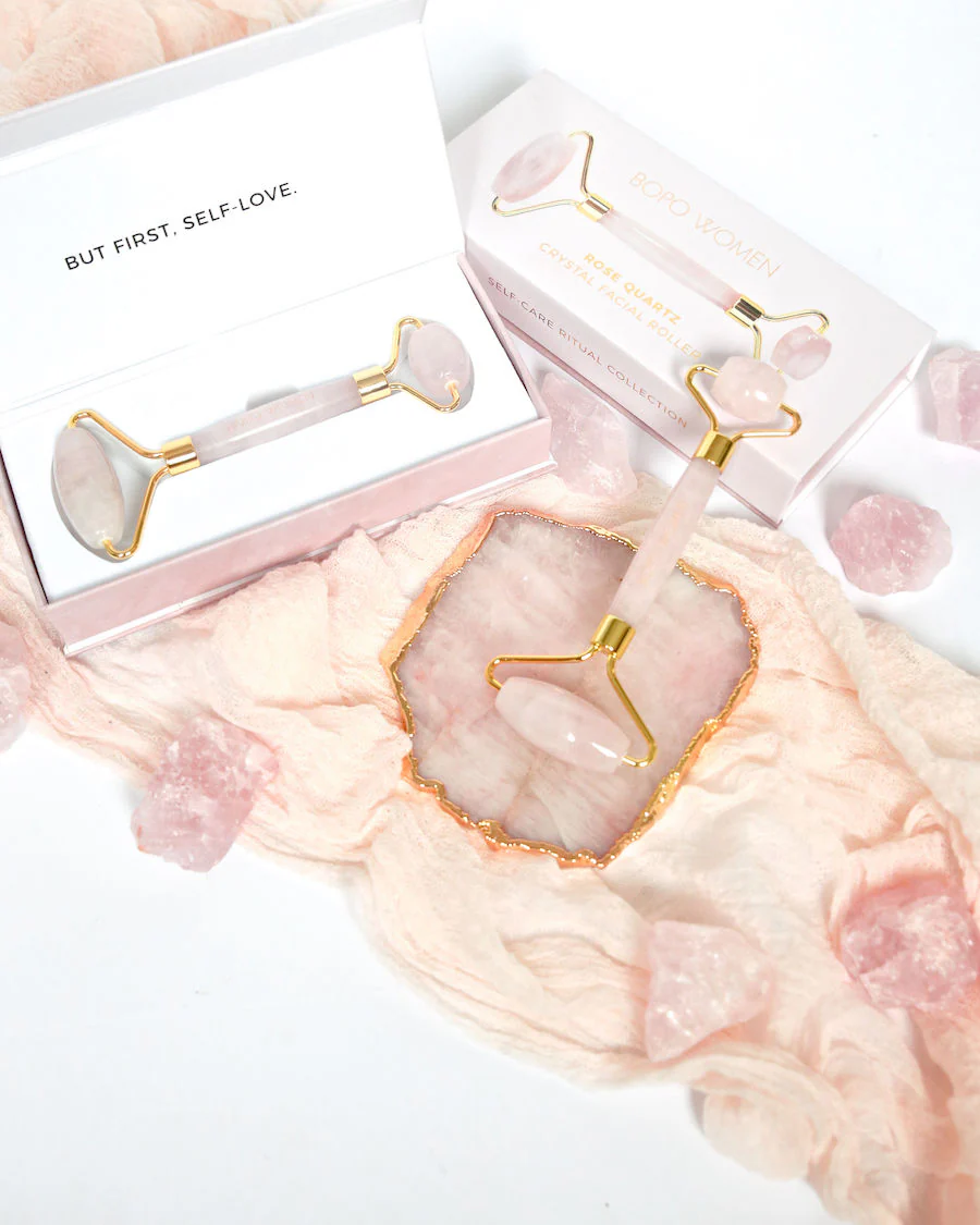 Bopo Women Rose Quartz Facial Roller - Image 3