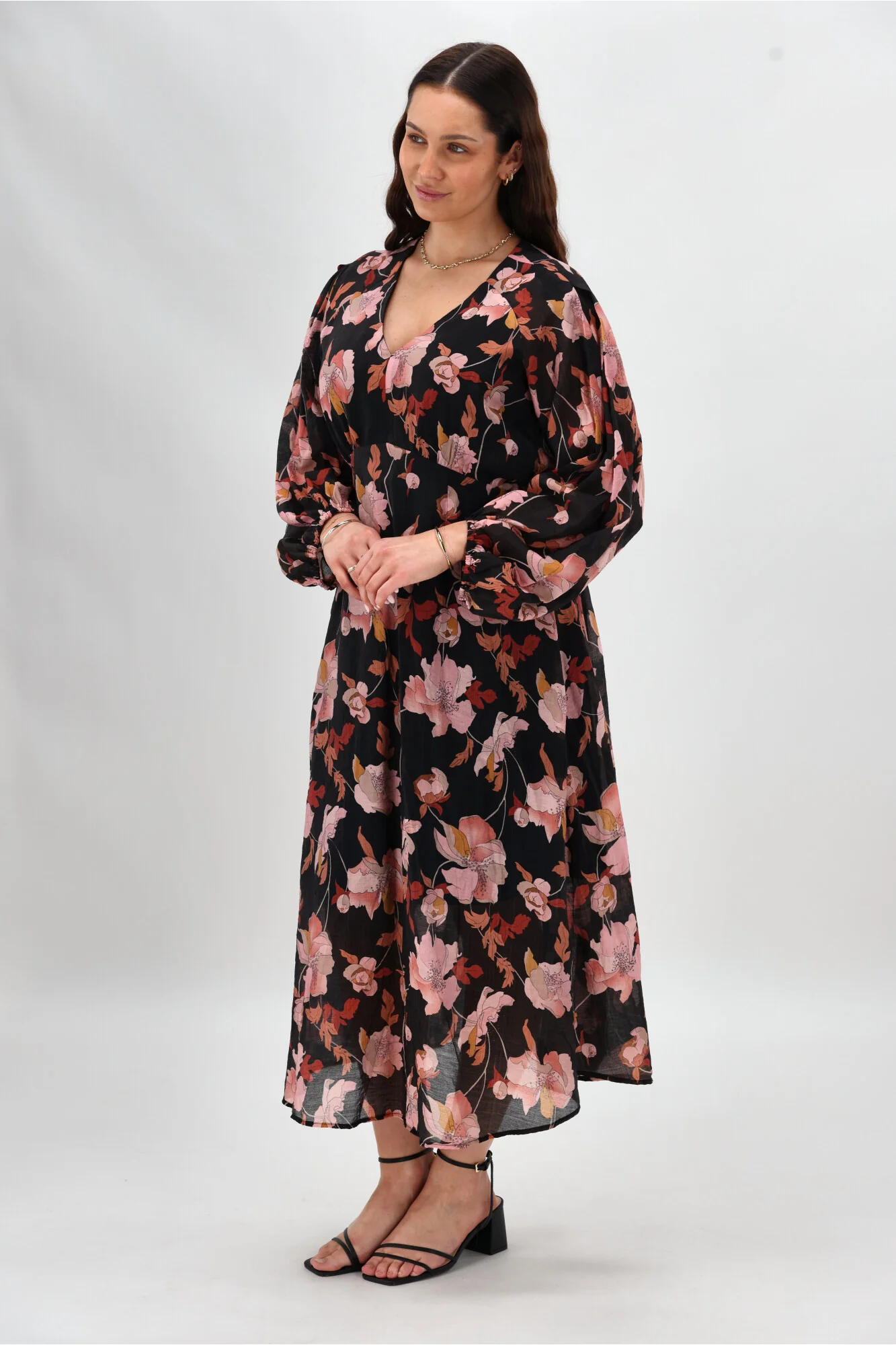 Celebration By Shine On Claudia Dress Black Floral - Image 10