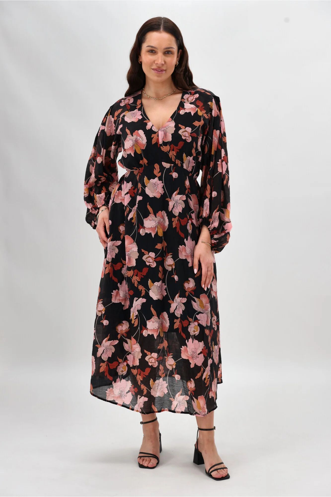 Celebration By Shine On Claudia Dress Black Floral - Image 9