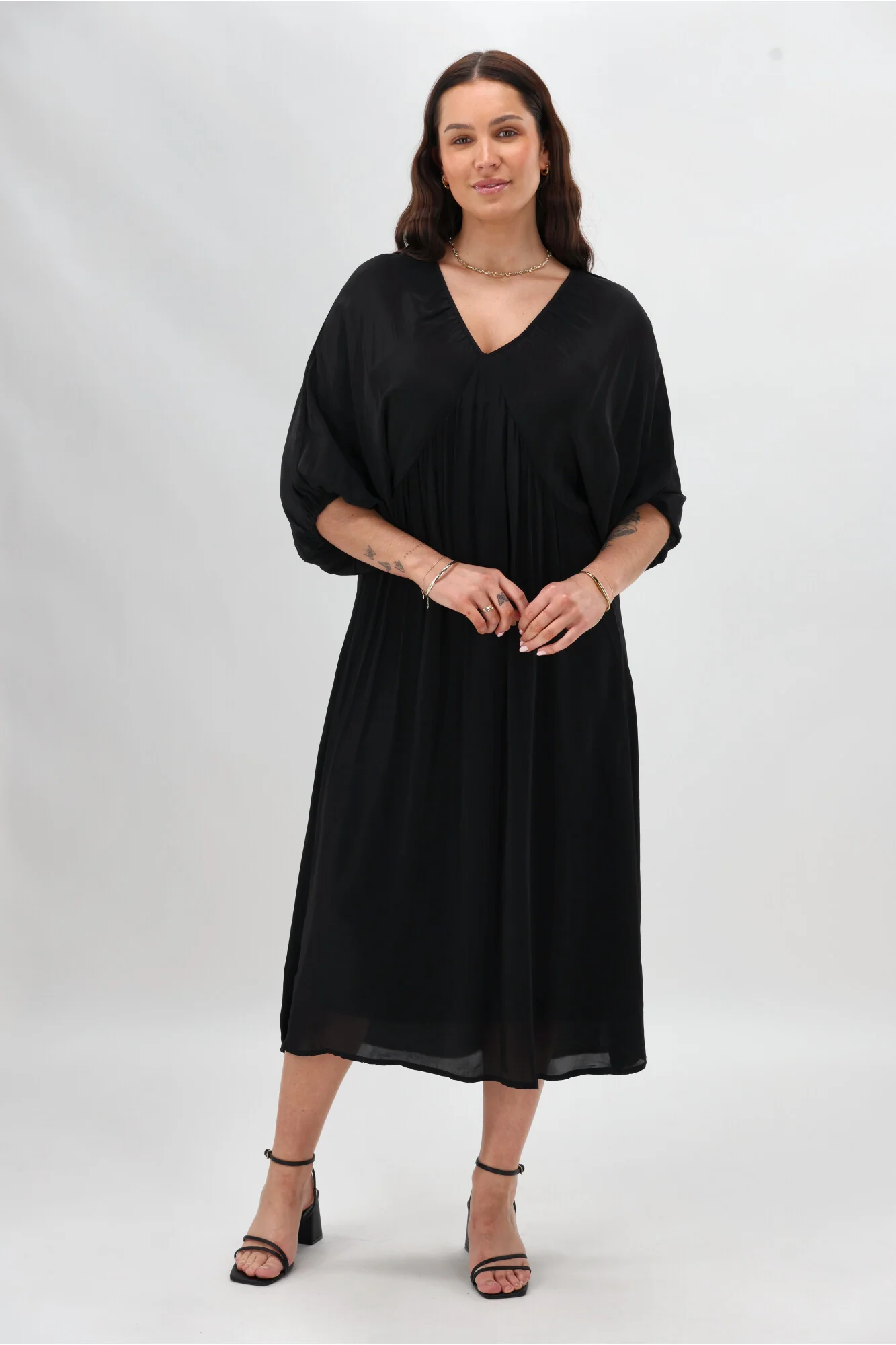 Celebration By Shine On Lorna Blouson Dress Black - Image 3
