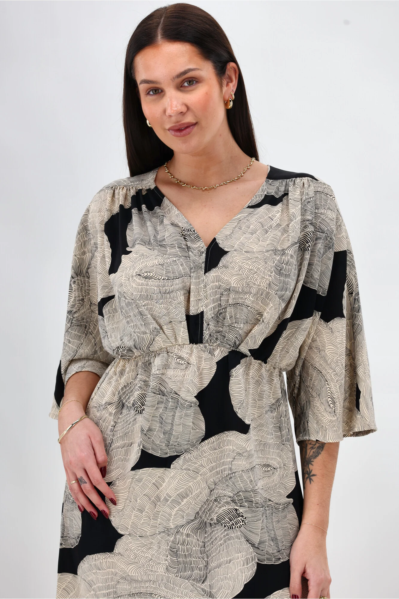 Celebration By Shine On Rhia Dress Floral Black - Image 5