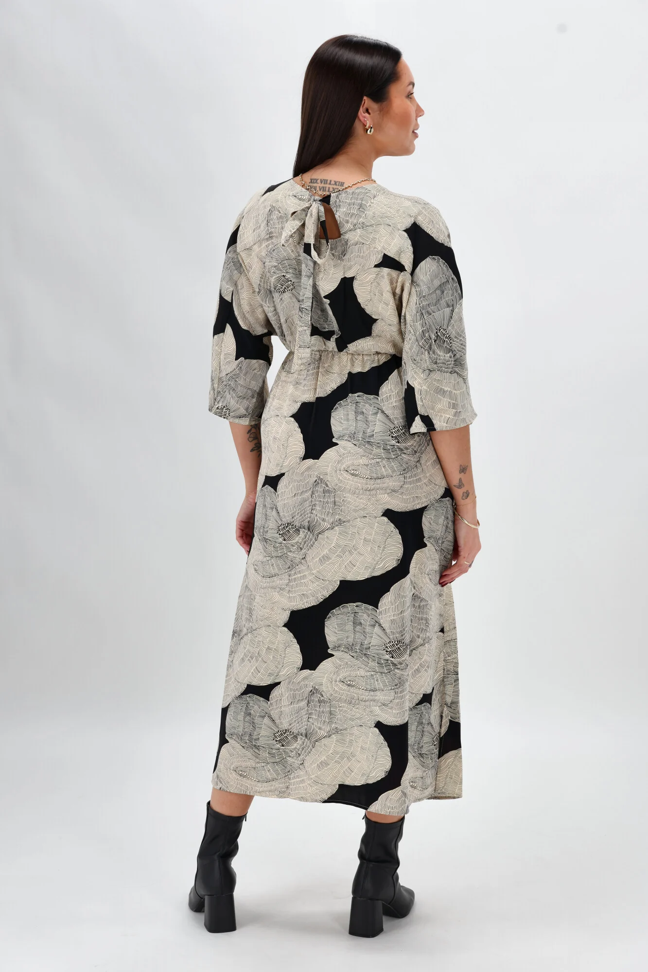 Celebration By Shine On Rhia Dress Floral Black - Image 9