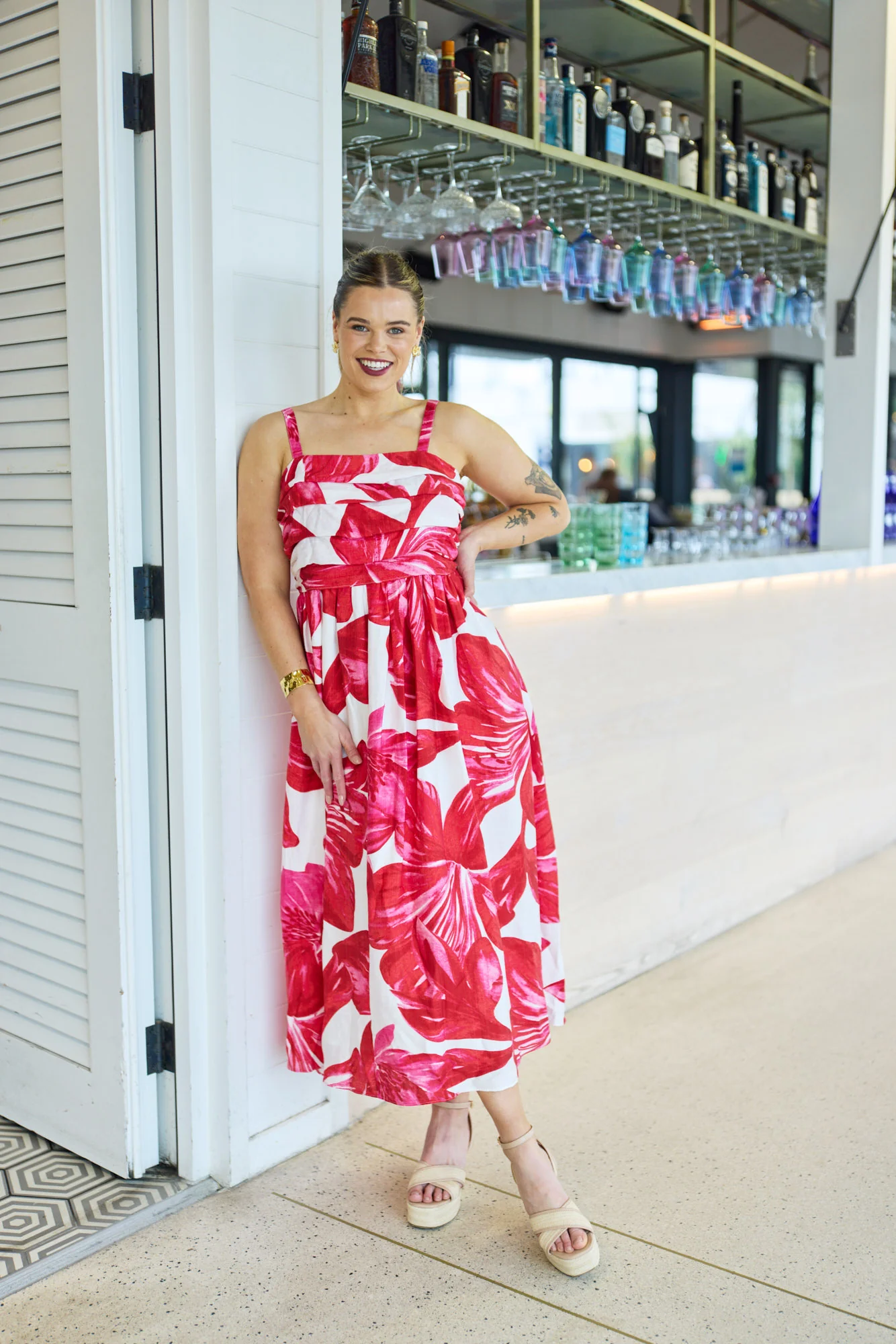 Celebration Lyra Hibiscus Print Dress Floral