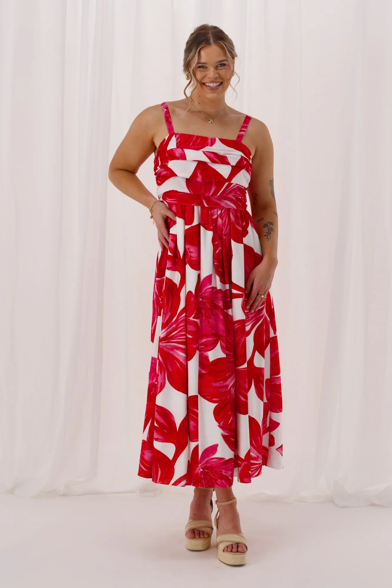 Celebration Lyra Hibiscus Print Dress Floral - Image 5