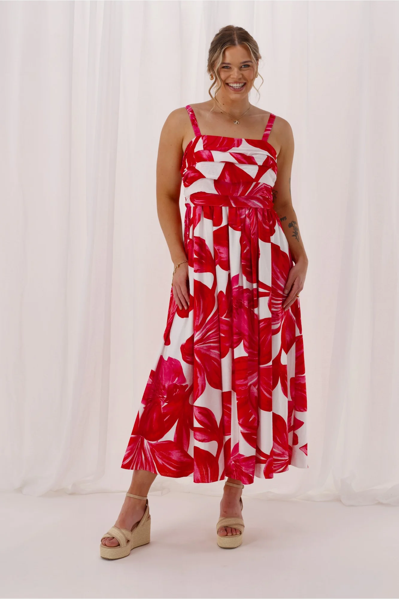Celebration Lyra Hibiscus Print Dress Floral - Image 7