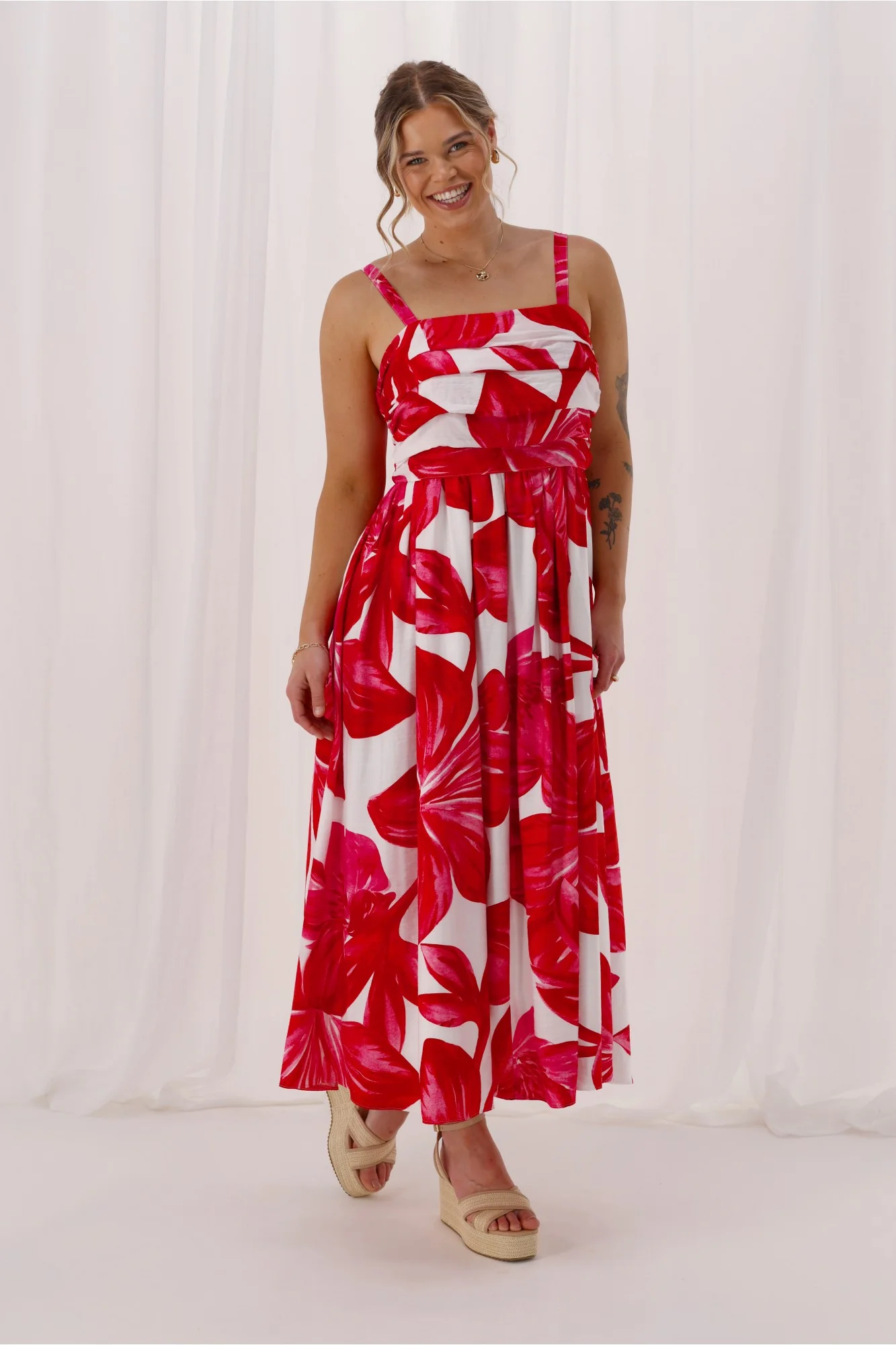 Celebration Lyra Hibiscus Print Dress Floral - Image 8