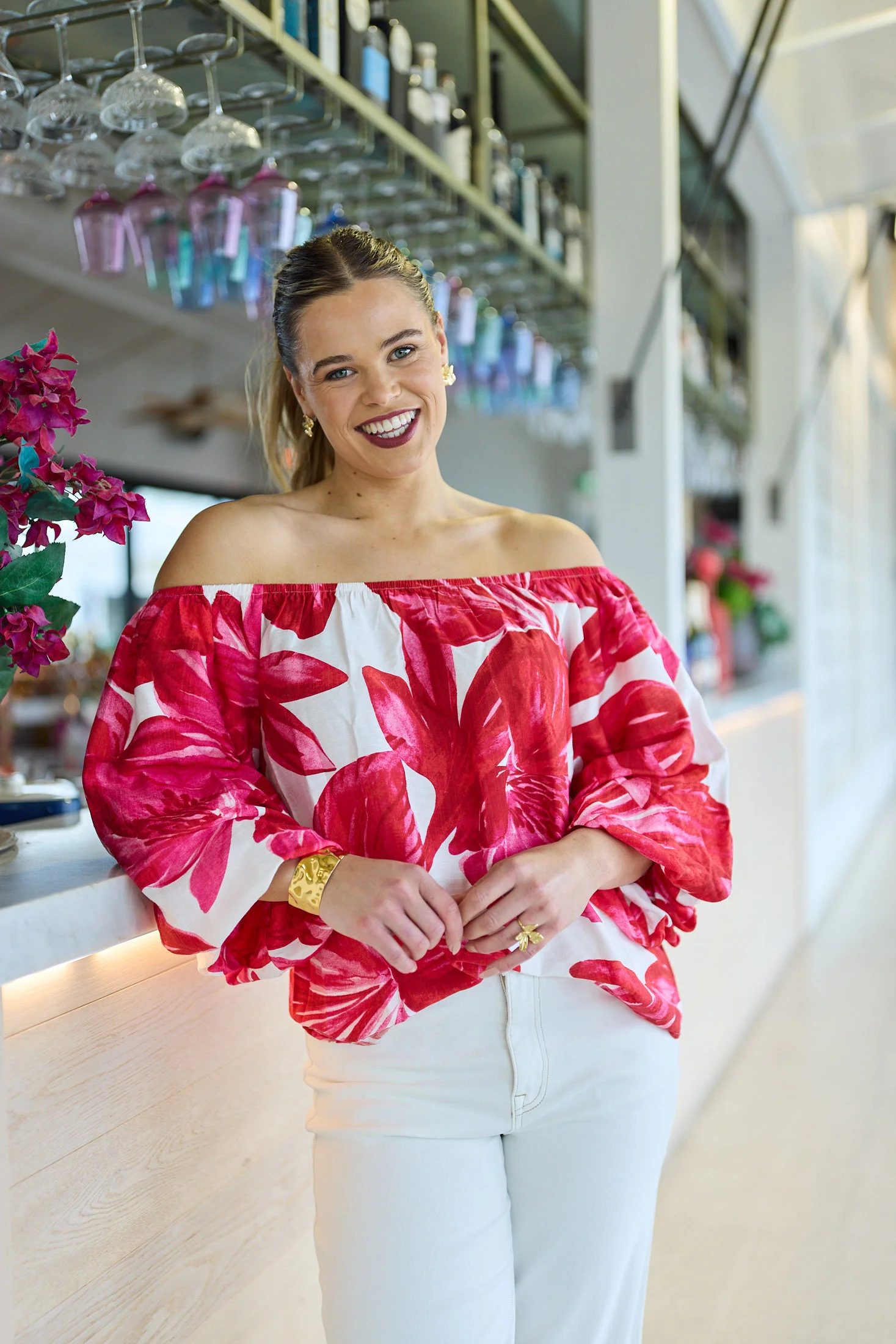 Celebration Lyra Off The Shoulder Top Floral - Image 2