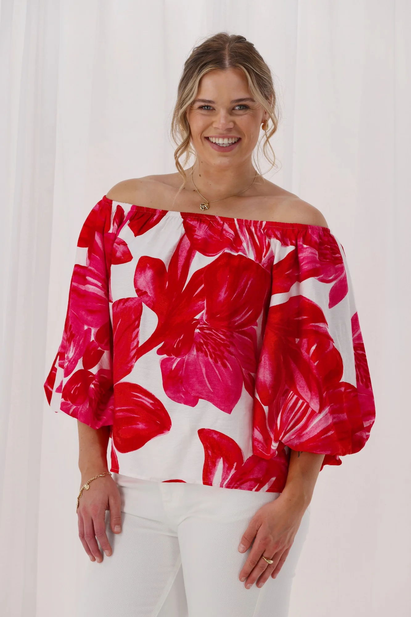 Celebration Lyra Off The Shoulder Top Floral - Image 4