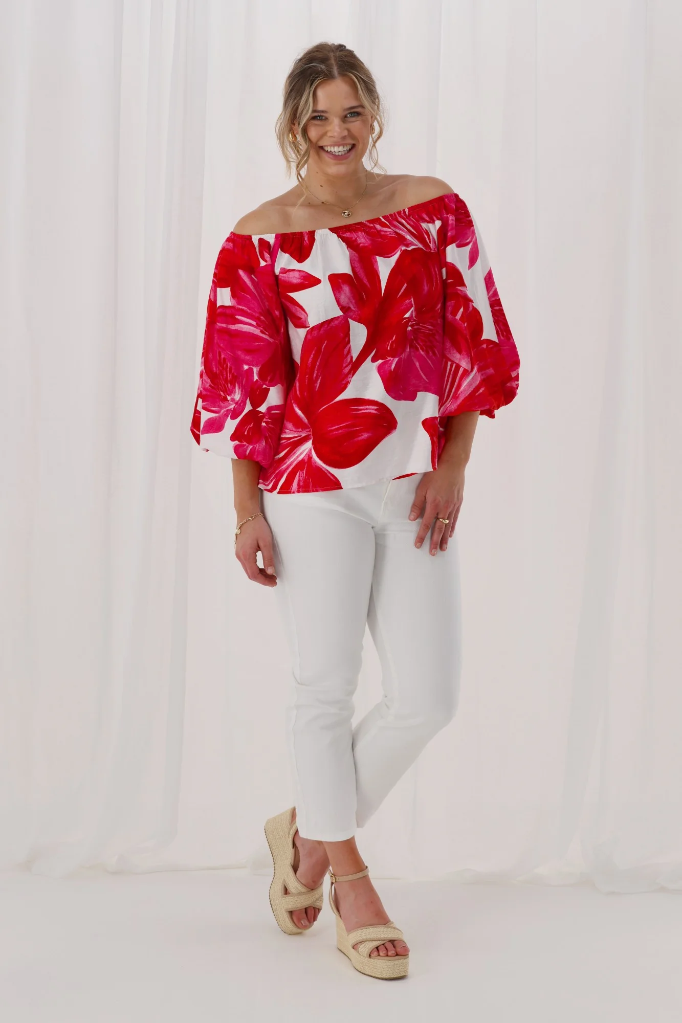 Celebration Lyra Off The Shoulder Top Floral - Image 7