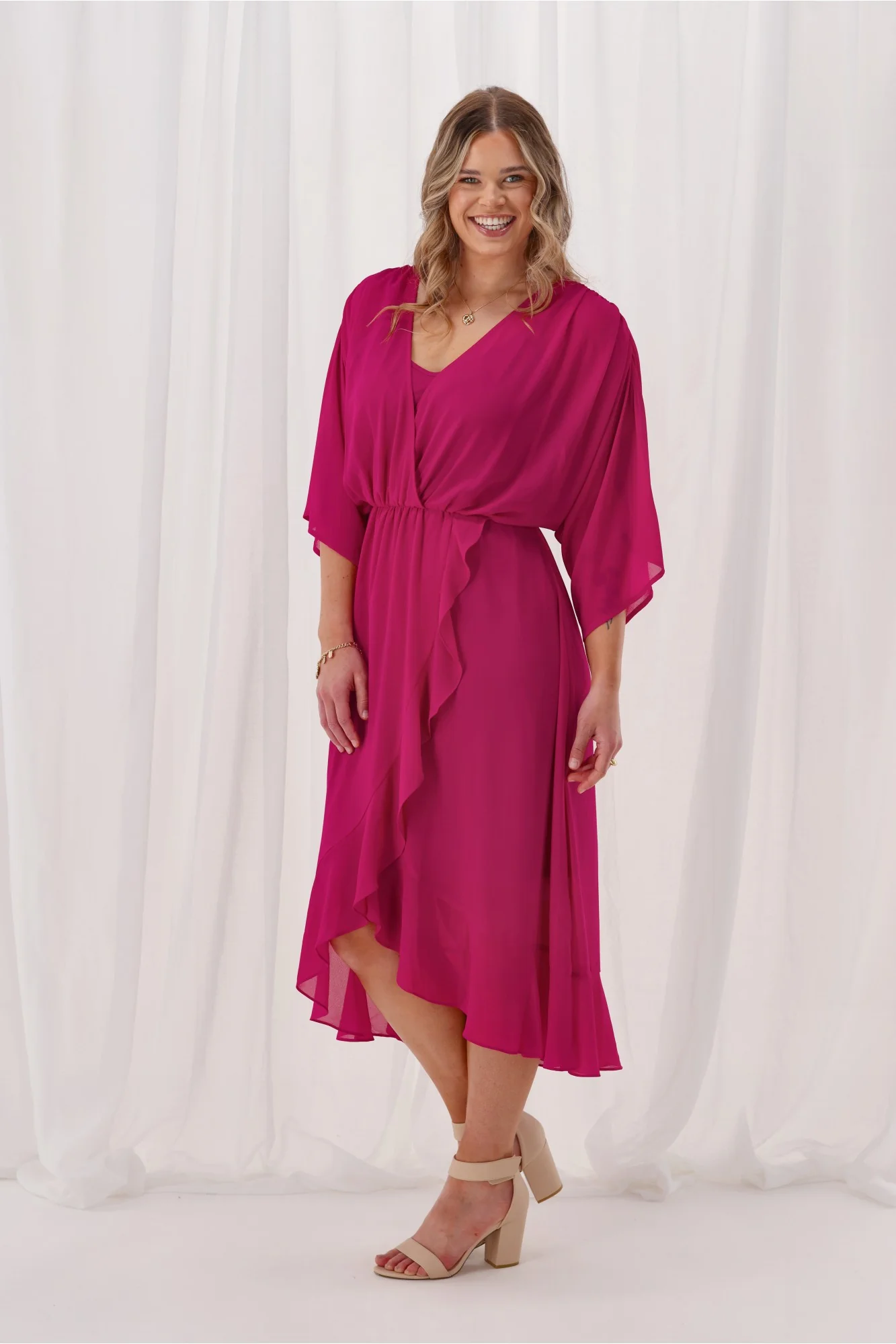 Celebration Opal Wrap Dress Berry - Image 9