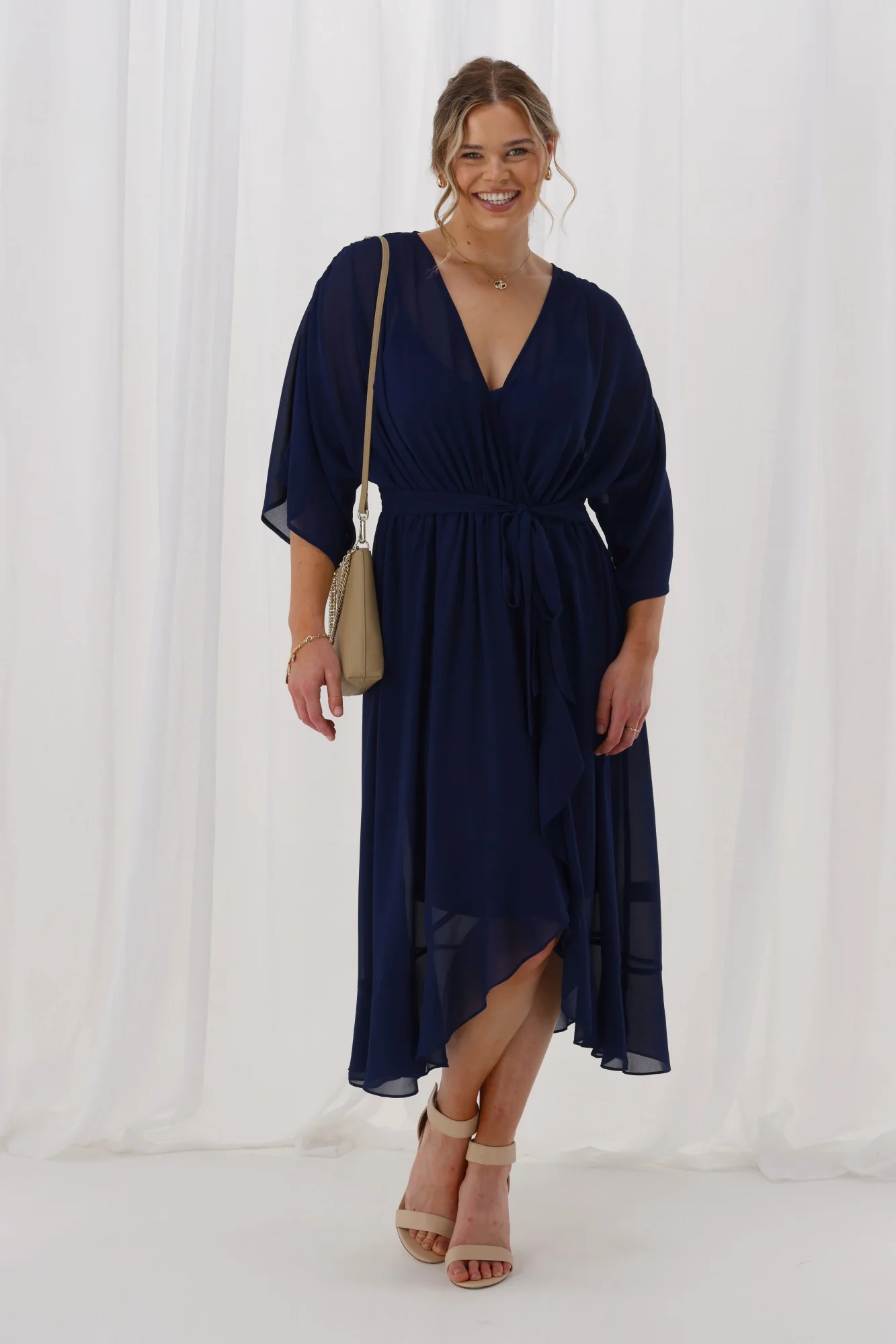 Celebration Opal Wrap Dress Midnight - Image 3