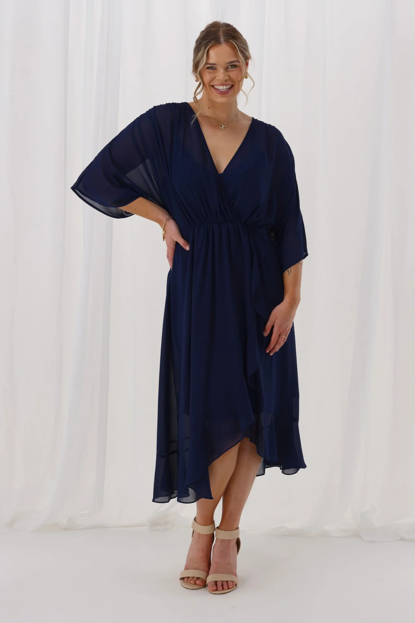 Celebration Opal Wrap Dress Midnight - Image 4