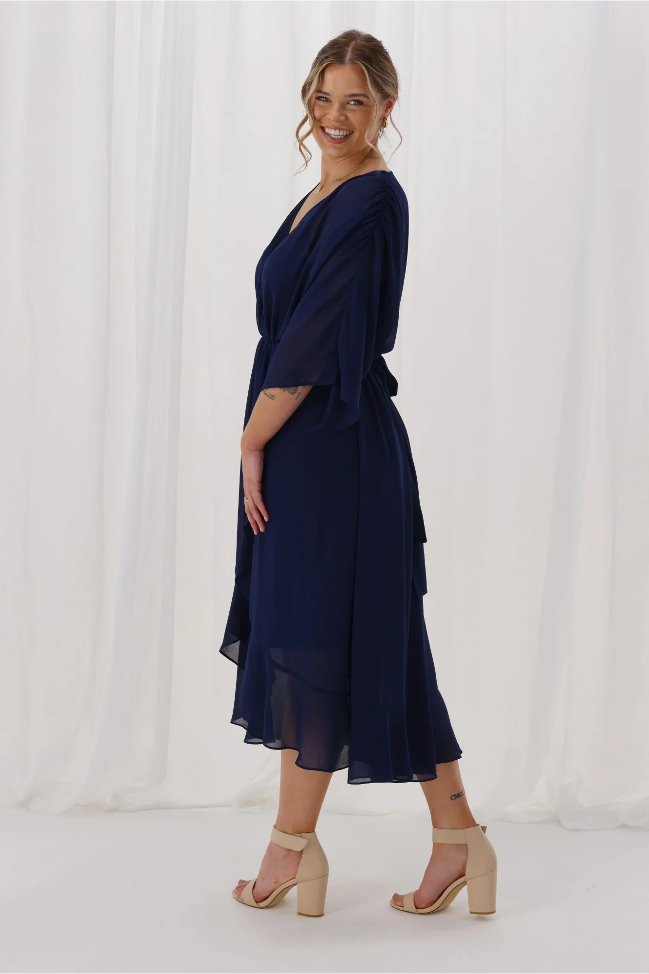 Celebration Opal Wrap Dress Midnight - Image 6