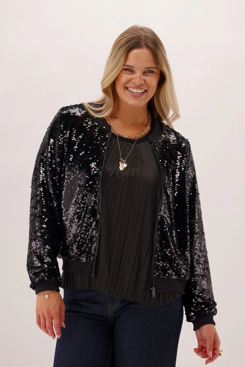 Celebration Raven Top With Flutter Sleeves Black - Image 4