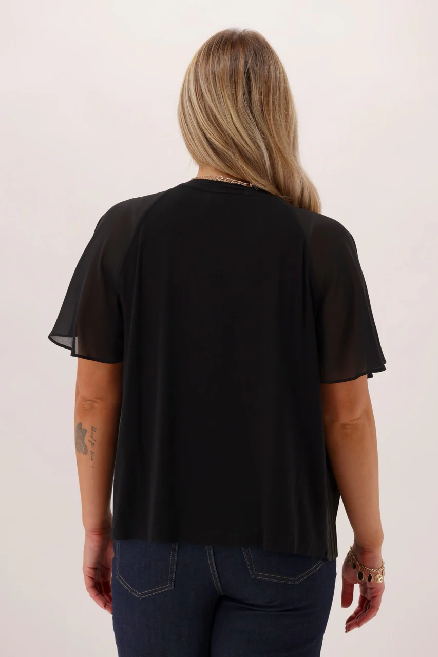 Celebration Raven Top With Flutter Sleeves Black - Image 6