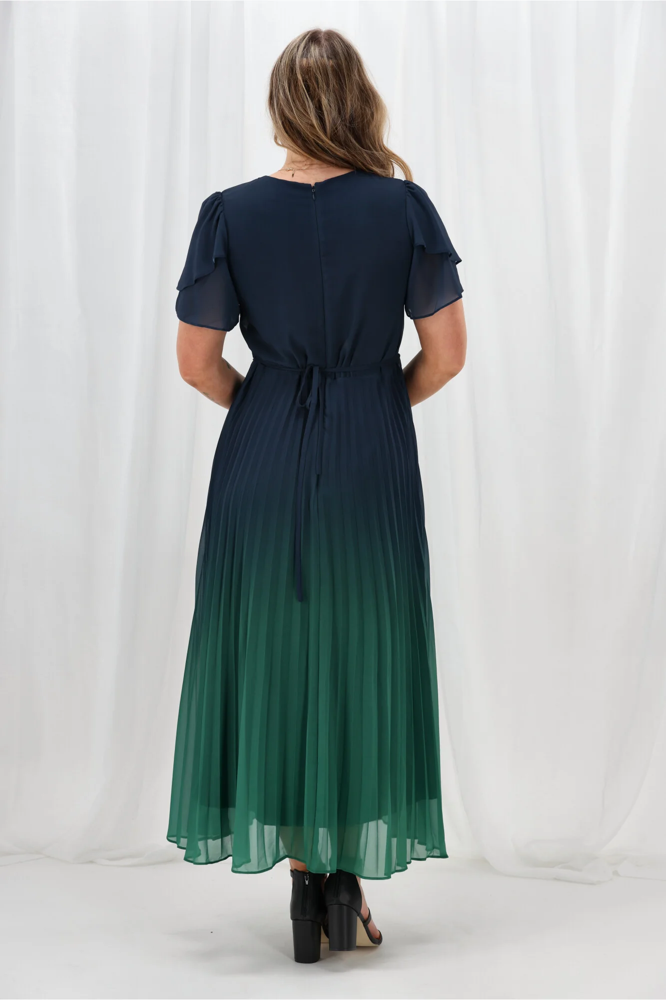 Celebration Tessa Dress Ombre Navy Green - Image 11
