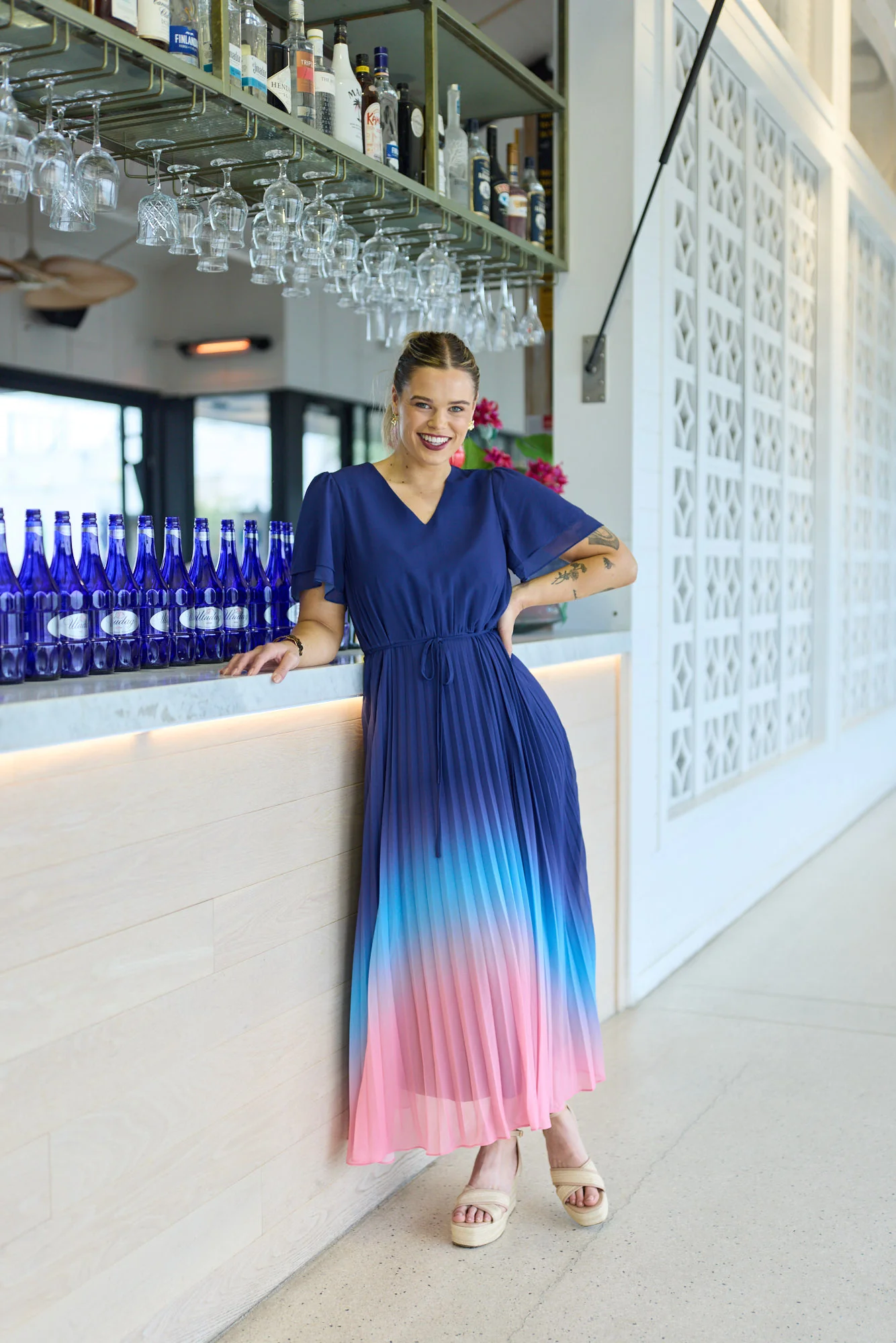 Celebration Tessa Dress Ombre Navy Pink