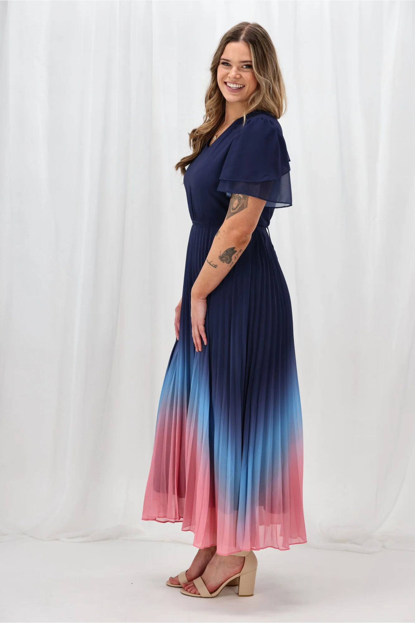 Celebration Tessa Dress Ombre Navy Pink - Image 12