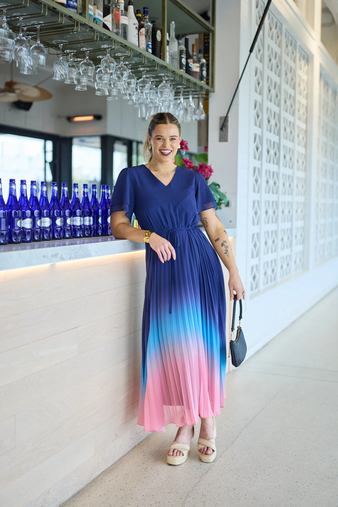 Celebration Tessa Dress Ombre Navy Pink - Image 7