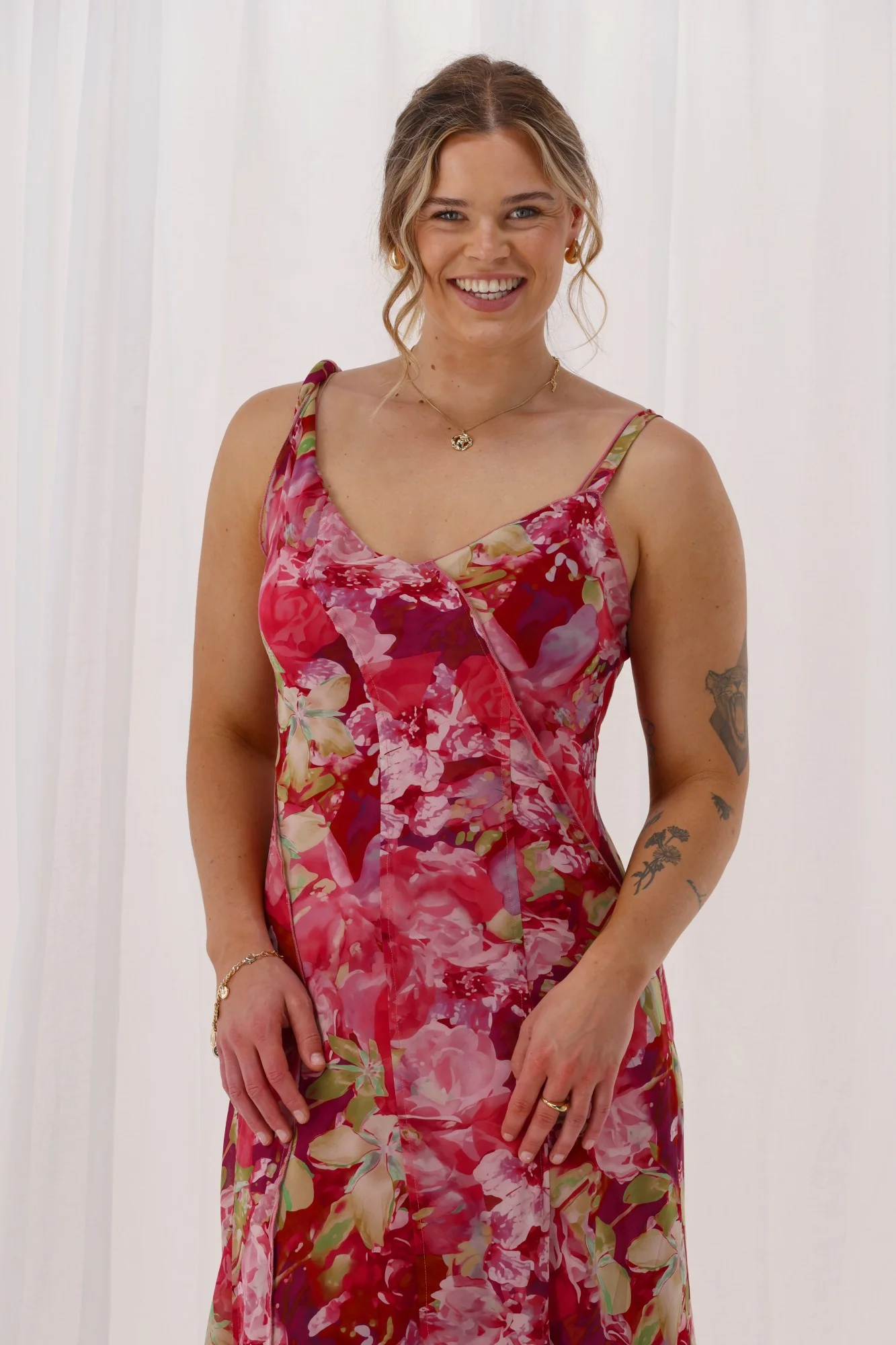 Celebration Tully Maxi Dress Pink Floral - Image 4