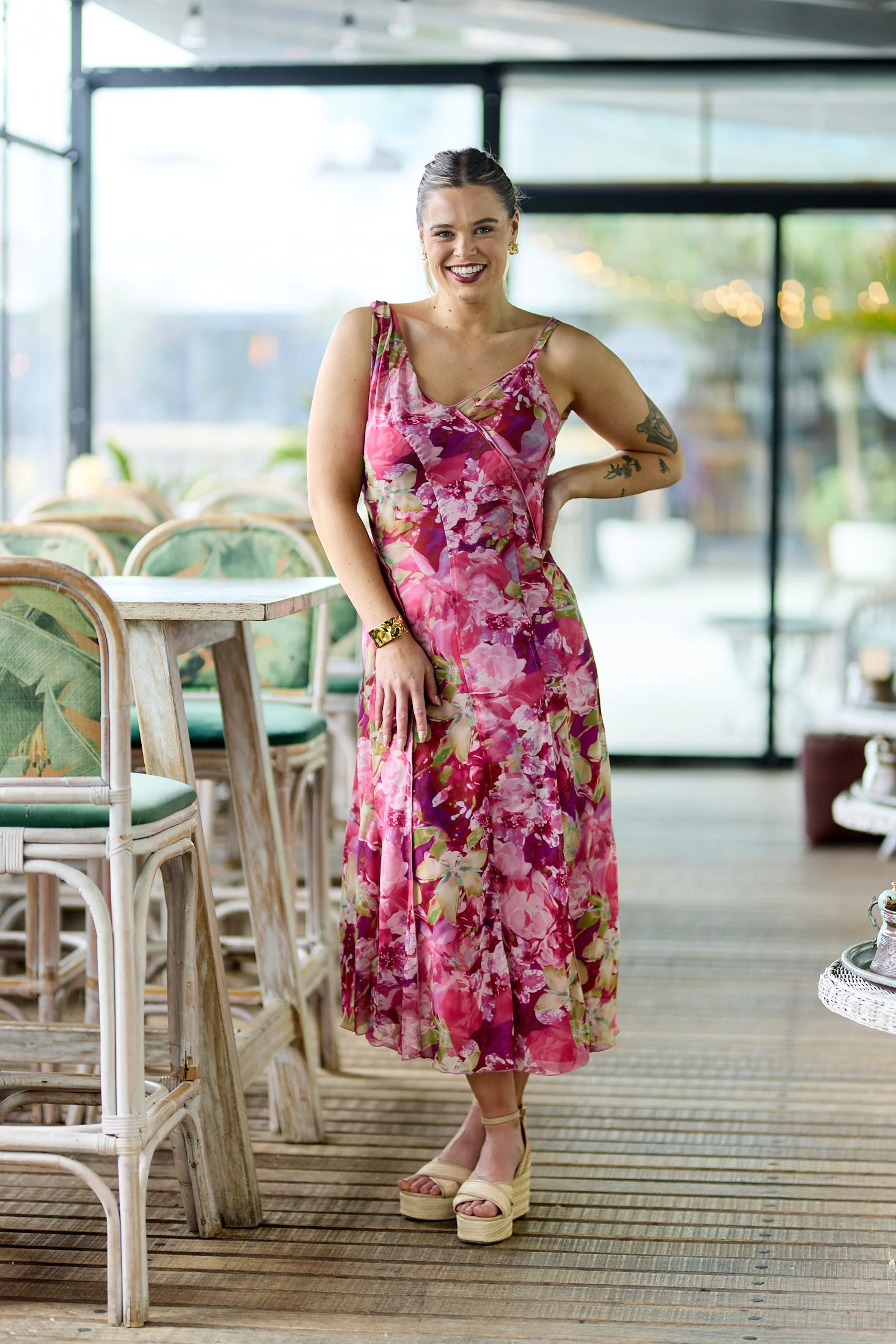 Celebration Tully Maxi Dress Pink Floral - Image 5