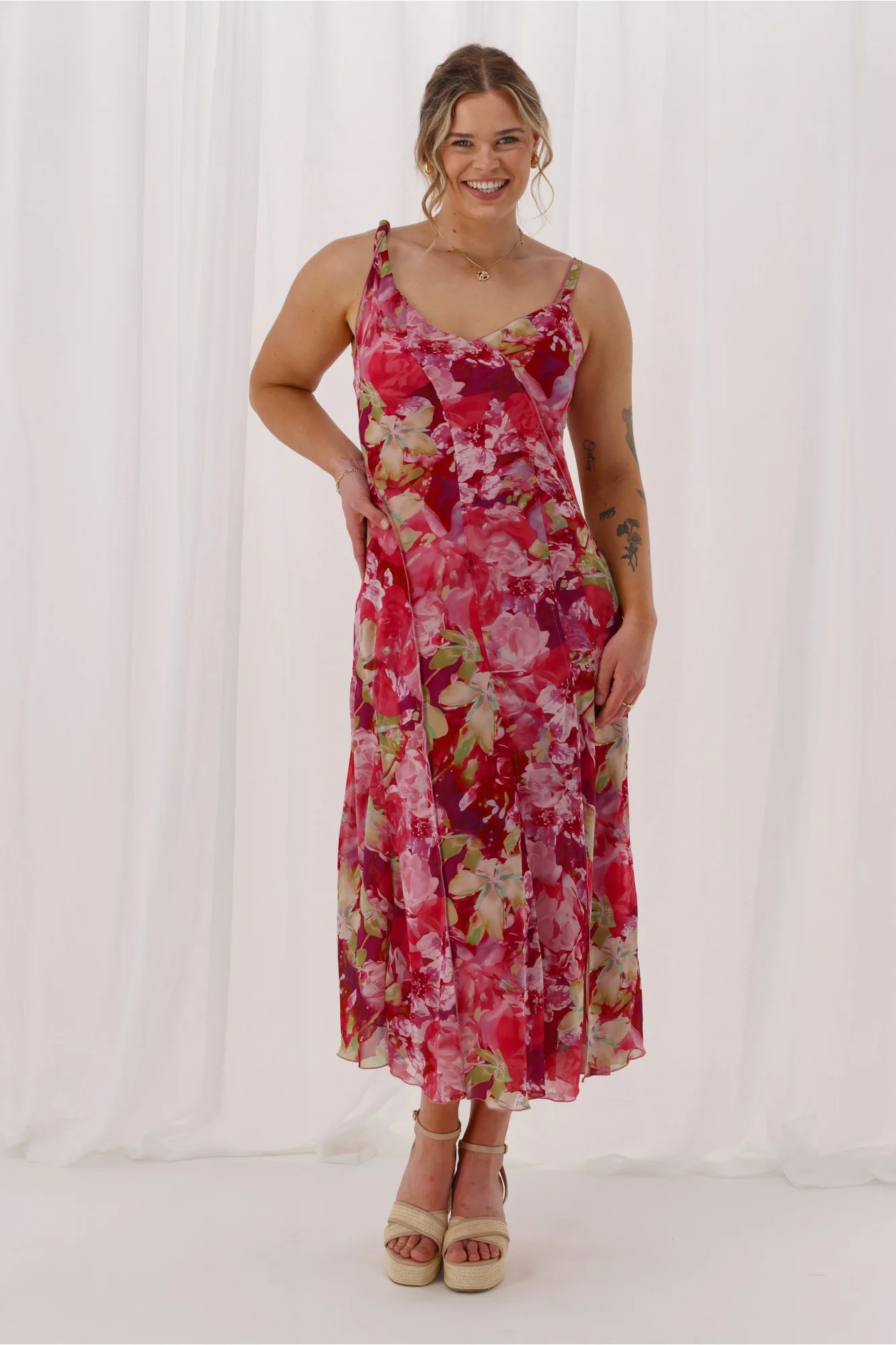Celebration Tully Maxi Dress Pink Floral - Image 6