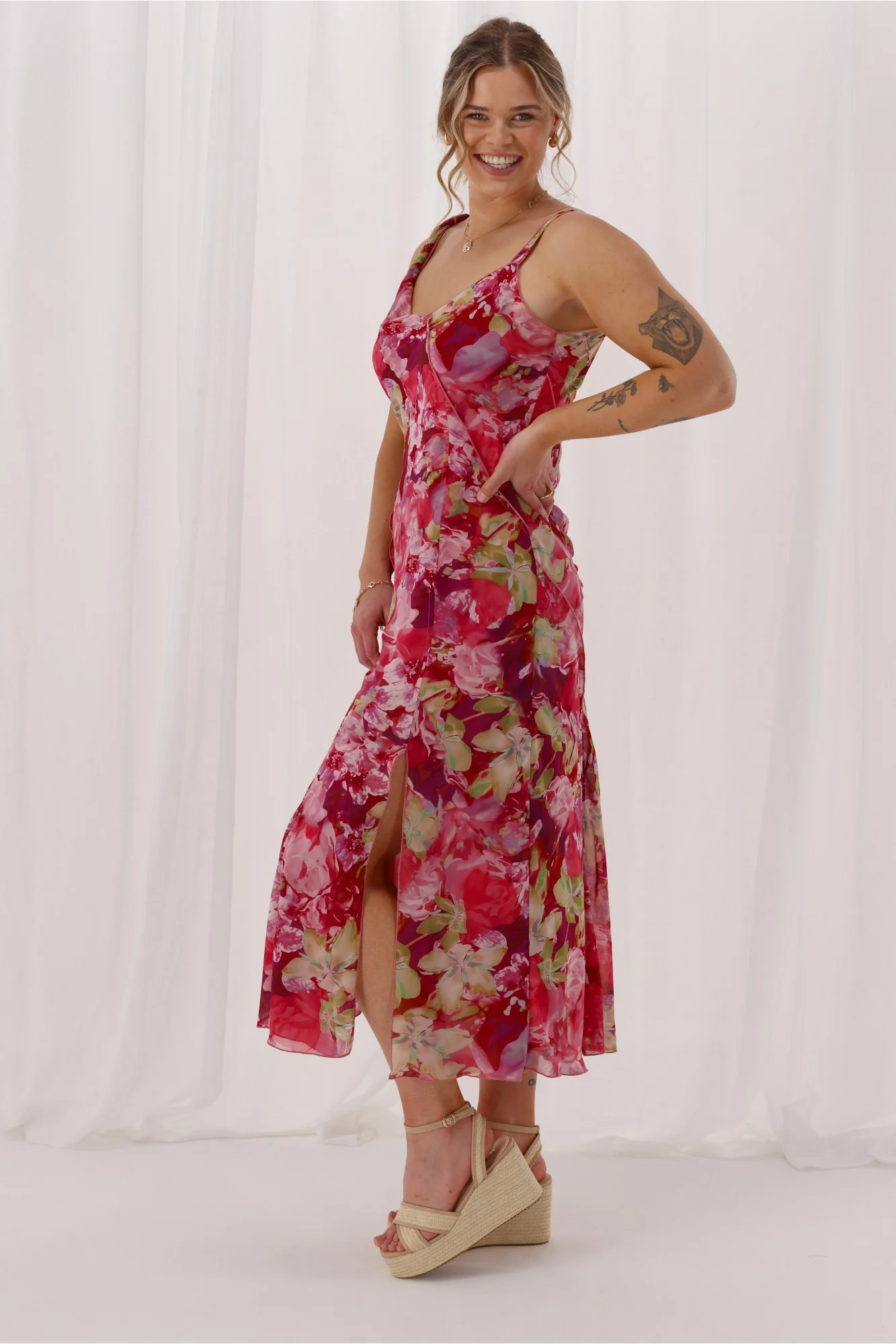 Celebration Tully Maxi Dress Pink Floral - Image 8