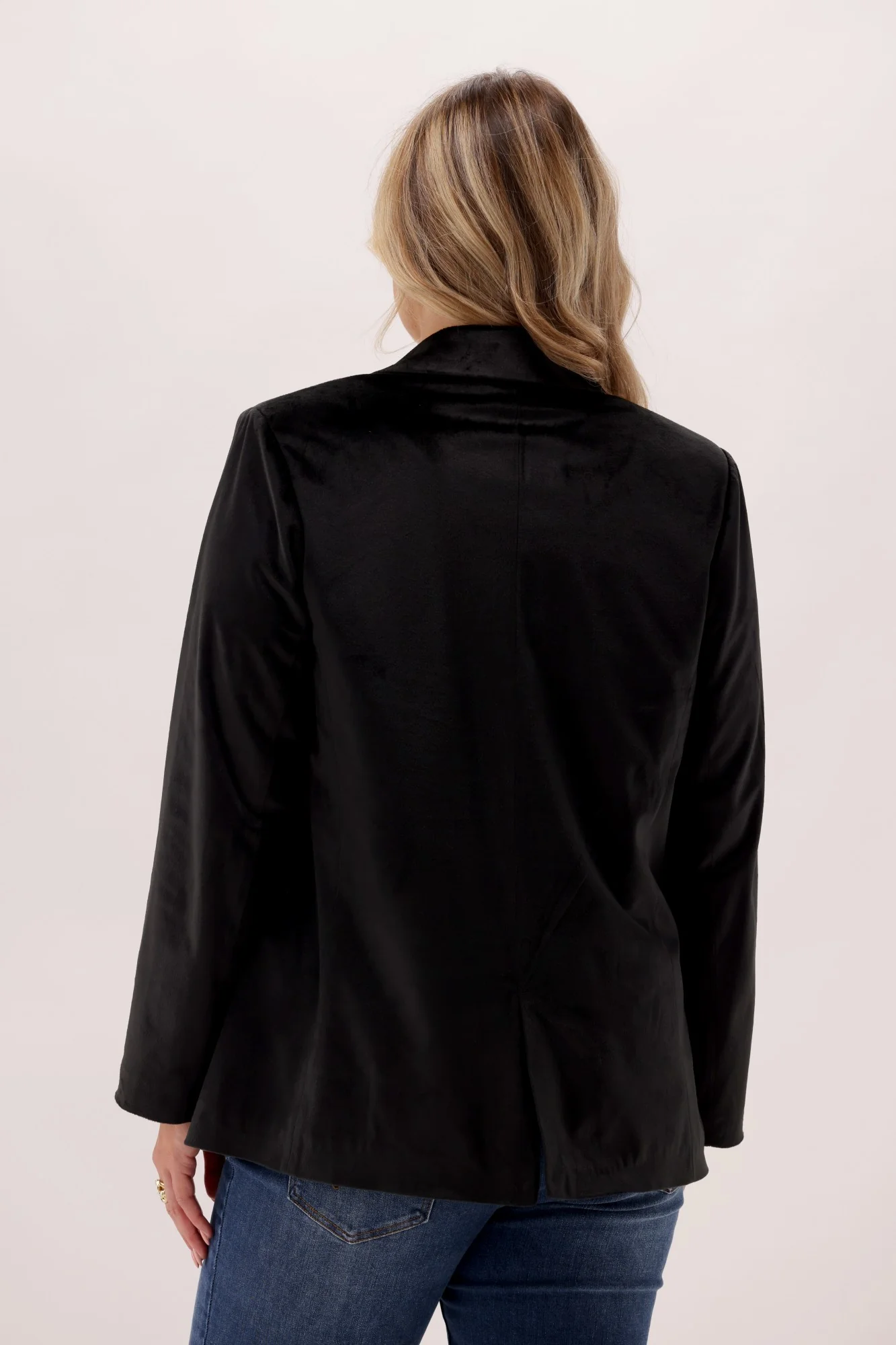 Celebration Weekender Velvet Blazer Black - Image 7