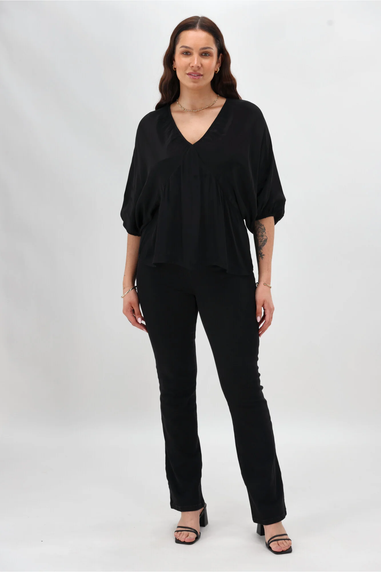 Celebrations By Shine On Lorna Blouson Top Black - Image 5