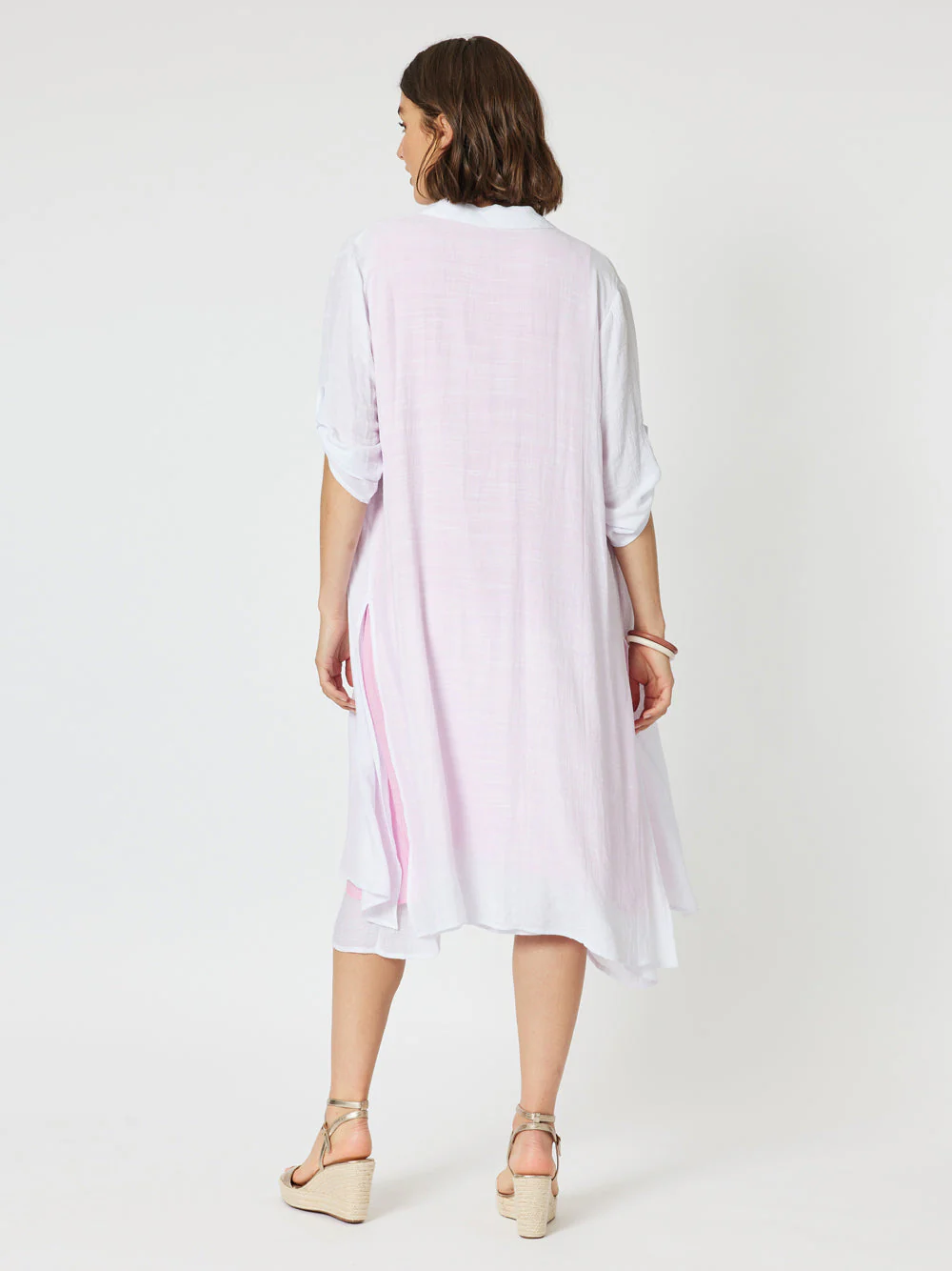 Clarity Long Duster Shirt White - Image 7